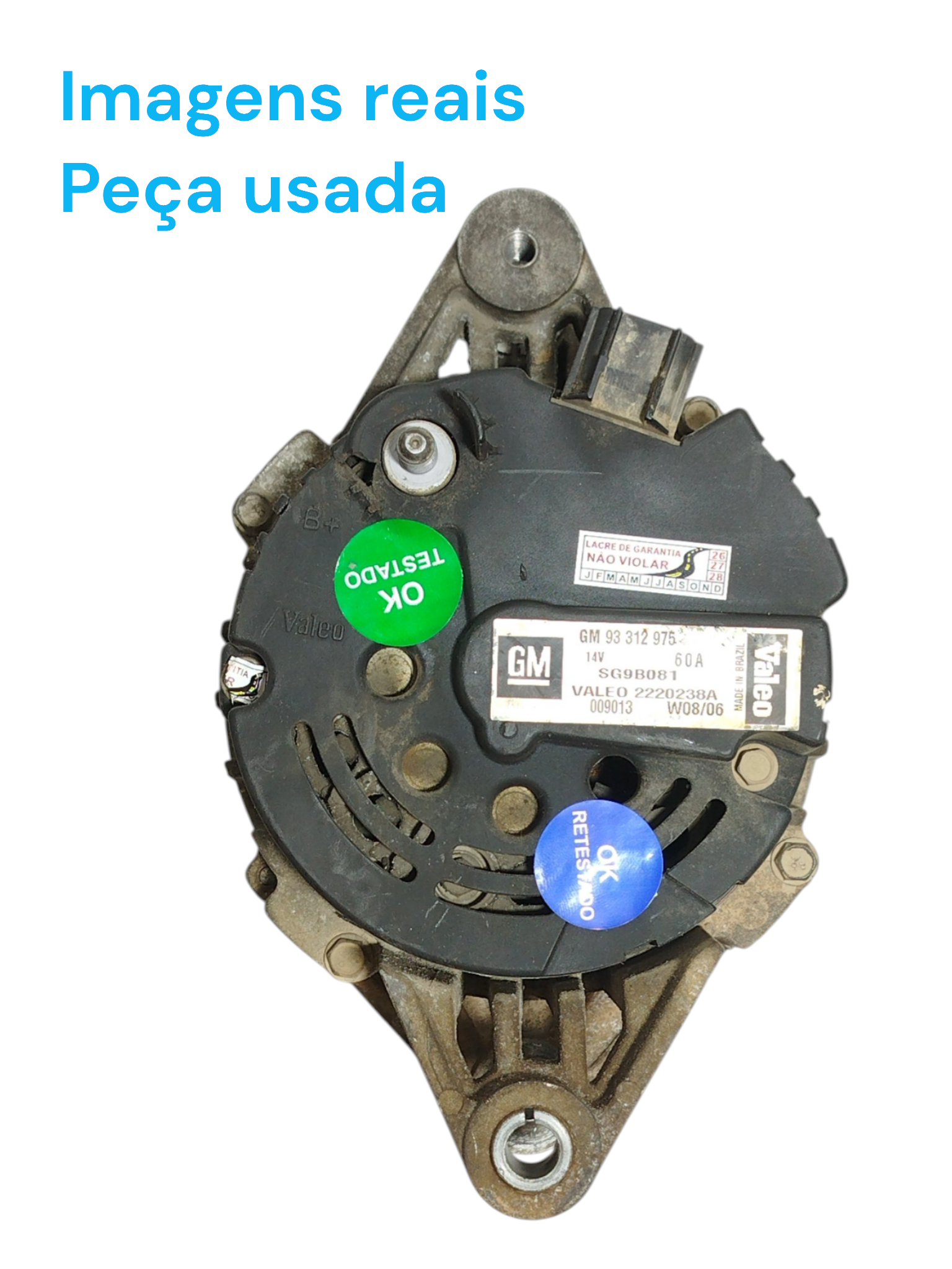 Alternador GM Corsa Max 1.0 2006 Sem Ar 60A 93312975