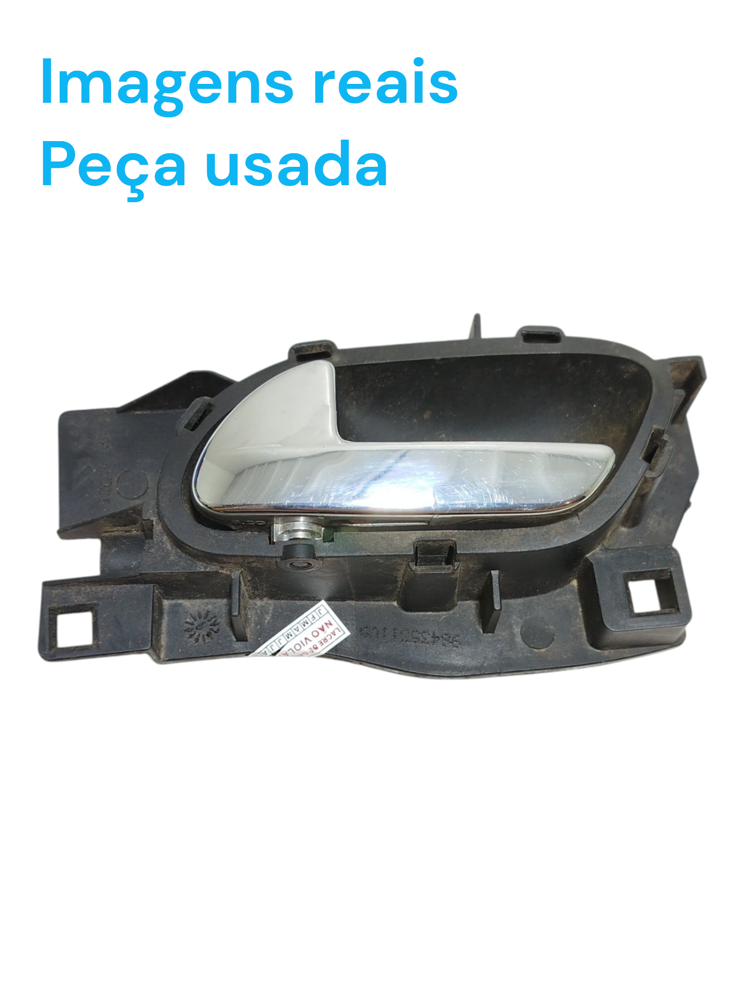 Maçaneta Interna Dianteira Esquerda Citroën C4 2011 Original Preto Dianteira
