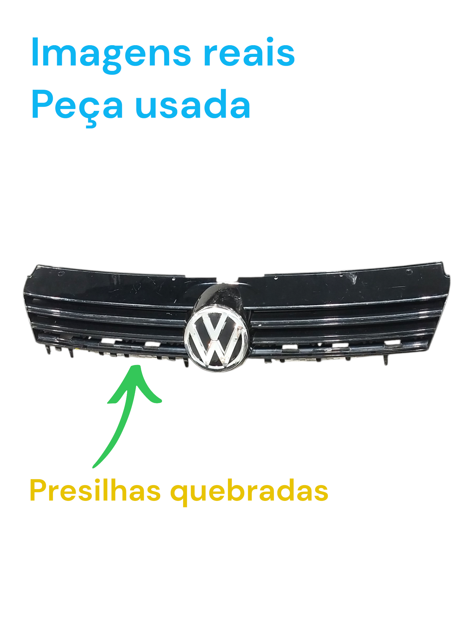 Grade Dianteira Superior Radiador Black Piano Vw Fox 2010 Black Piano