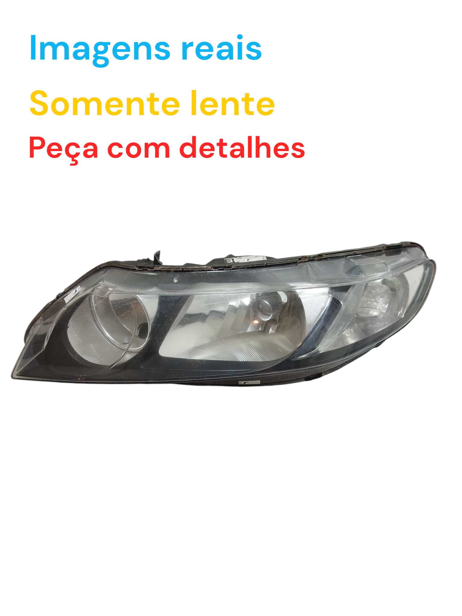 Lente Acrílico Farol Diant Esquerdo Honda Civic 2010 Orig