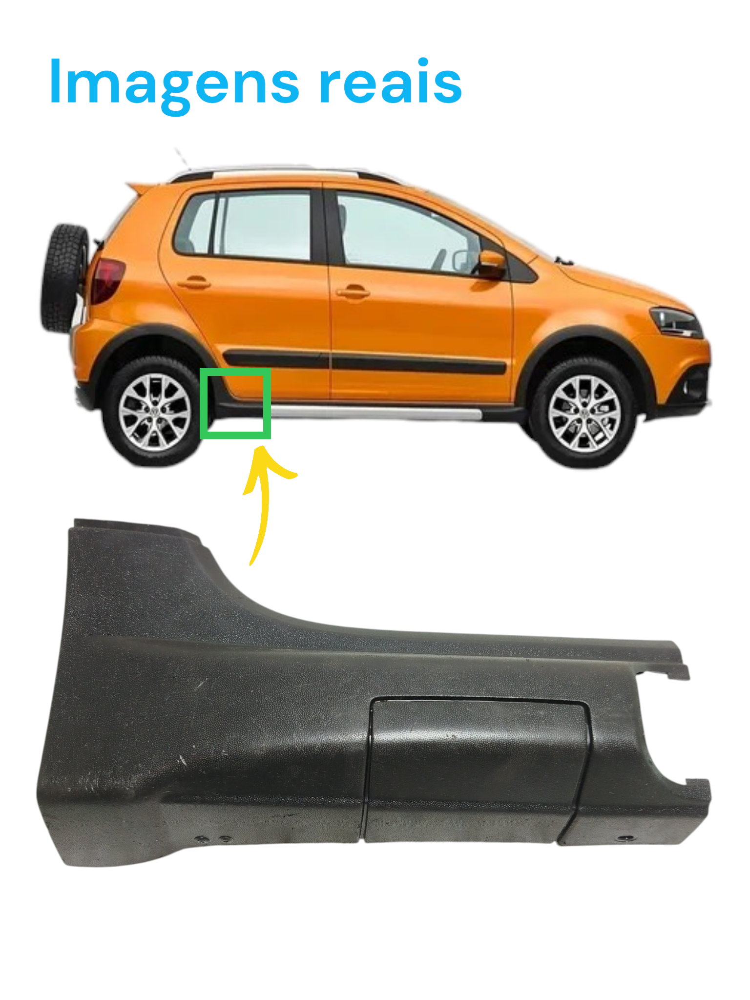Moldura Soleira Estribo Tras Direito Vw Fox CrossFox 2012