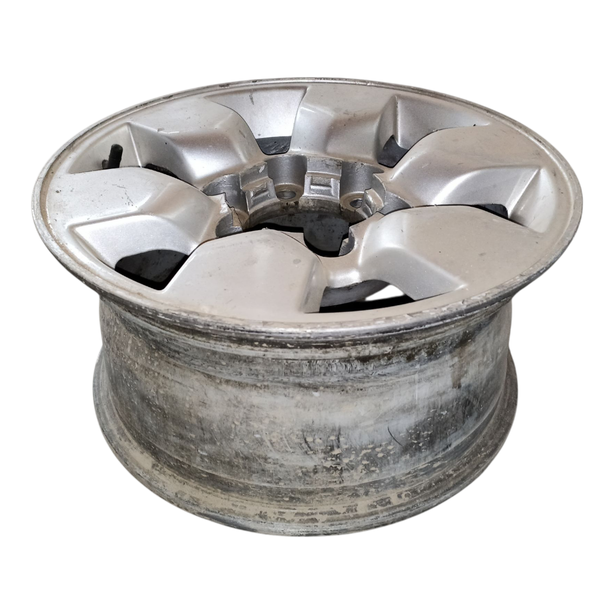 Roda Aro 15 Toyota Hilux Srv 6 Furo Prata 2