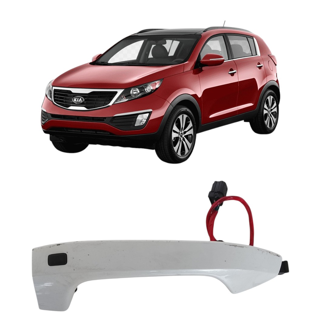 Maçaneta Externa Dianteira Esquerda Kia Sportage 2016 2021 Branco Dianteira