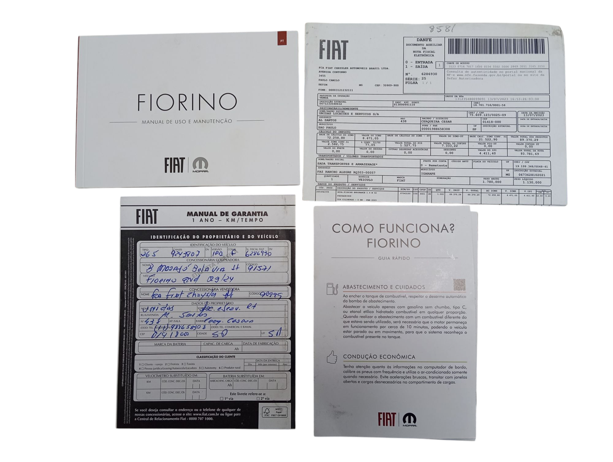 Manual Veiculo Proprietario Fiat Fiorino Endurance Flex 2024