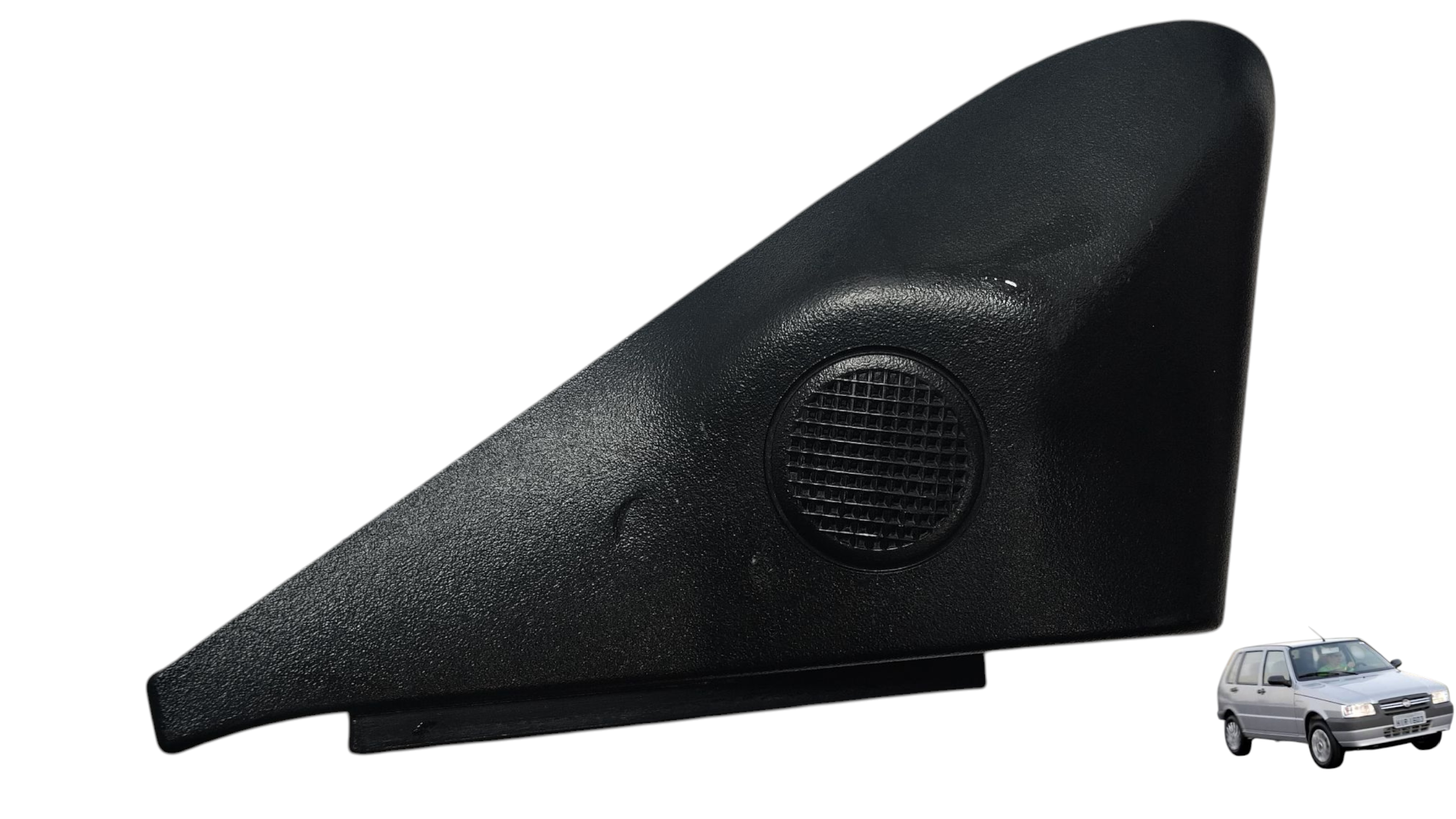 acabamento interno da base do espelho retrovisor esquerdo Fiat uno Mille 1999 a 2013