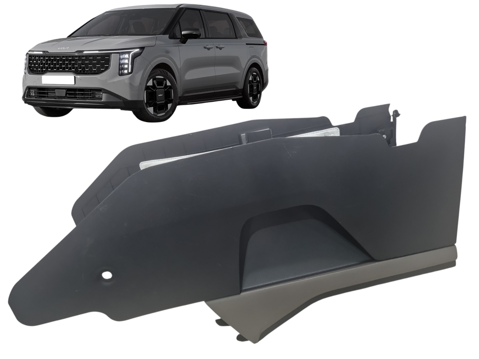 Console Central do assoalho Kia Carnival 3.5 EX 2024 Detalhe
