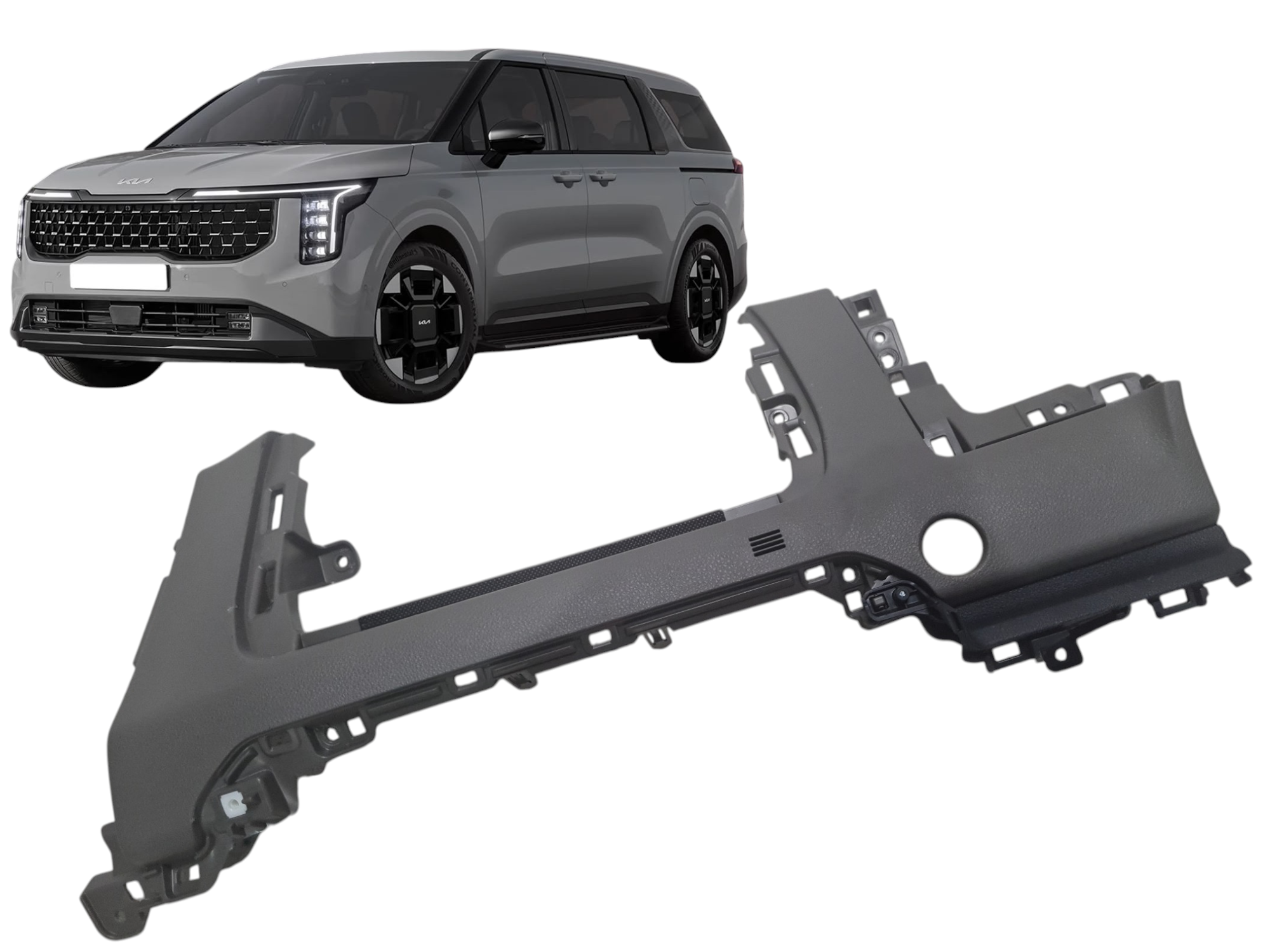 Acabamento painel igniçao Kia Carnival 3.5 EX 2024 Detalhe