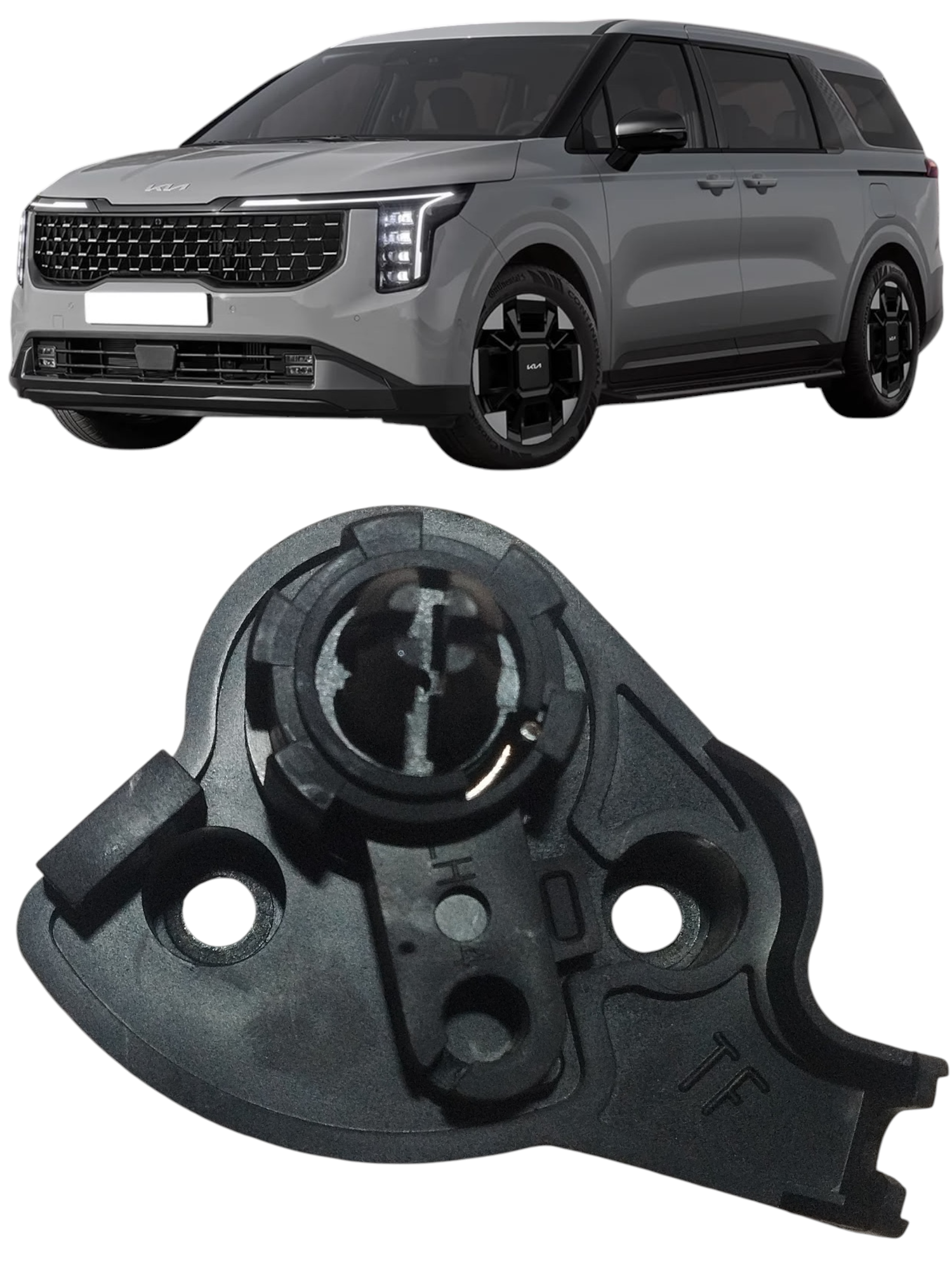 Base suporte alavanca abertura capo Kia Carnival 2024 2025