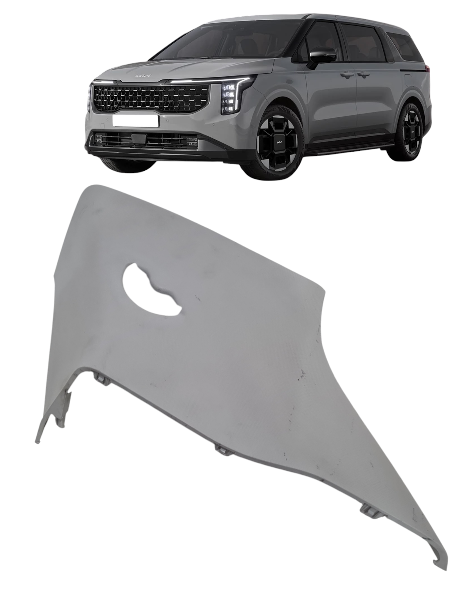 Moldura inf coluna D tras direita Kia Carnival 3.5 EX 2025