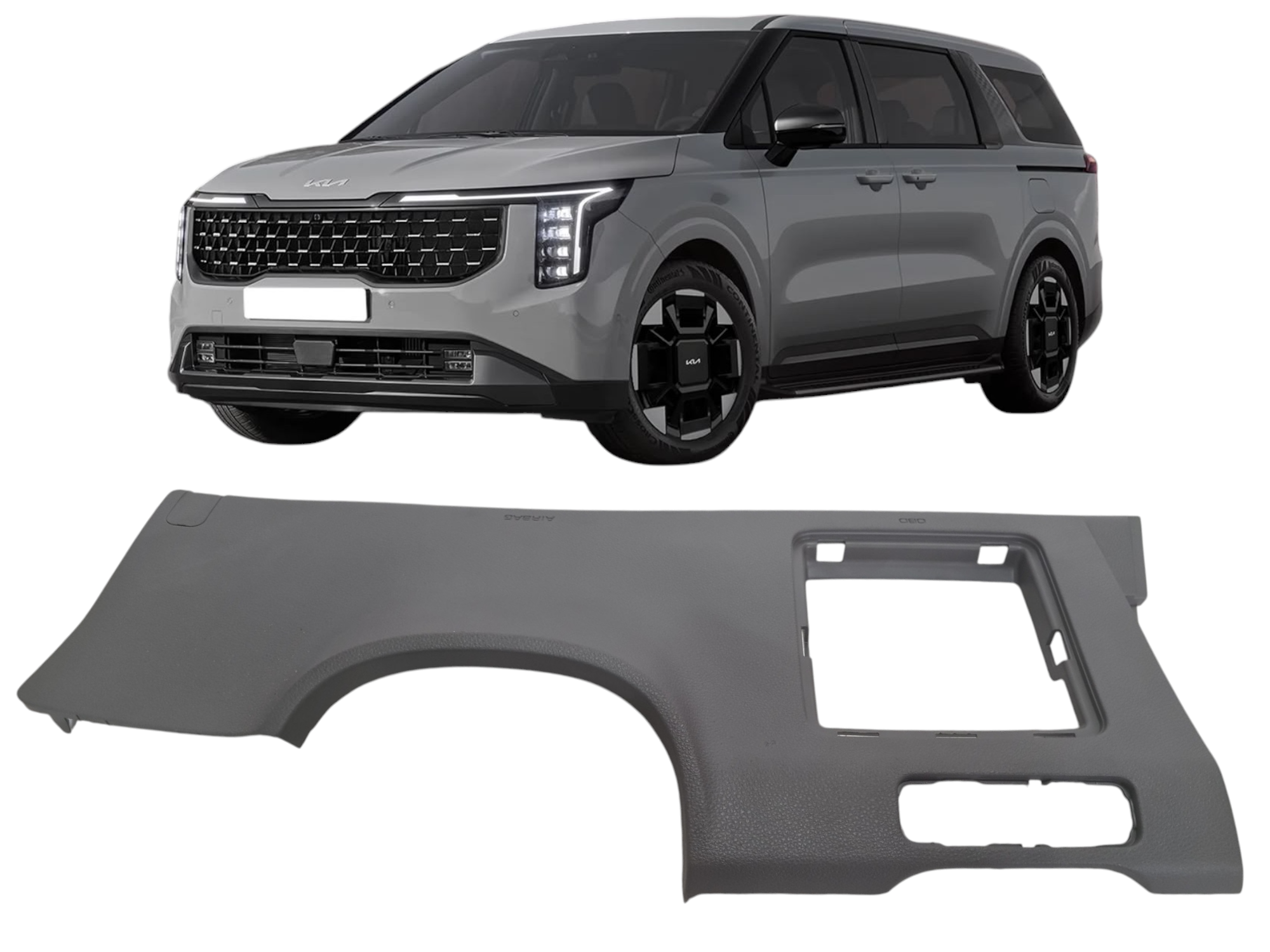 Moldura painel instrum esq Kia Carnival 3.5 ex 2025 Detalhe