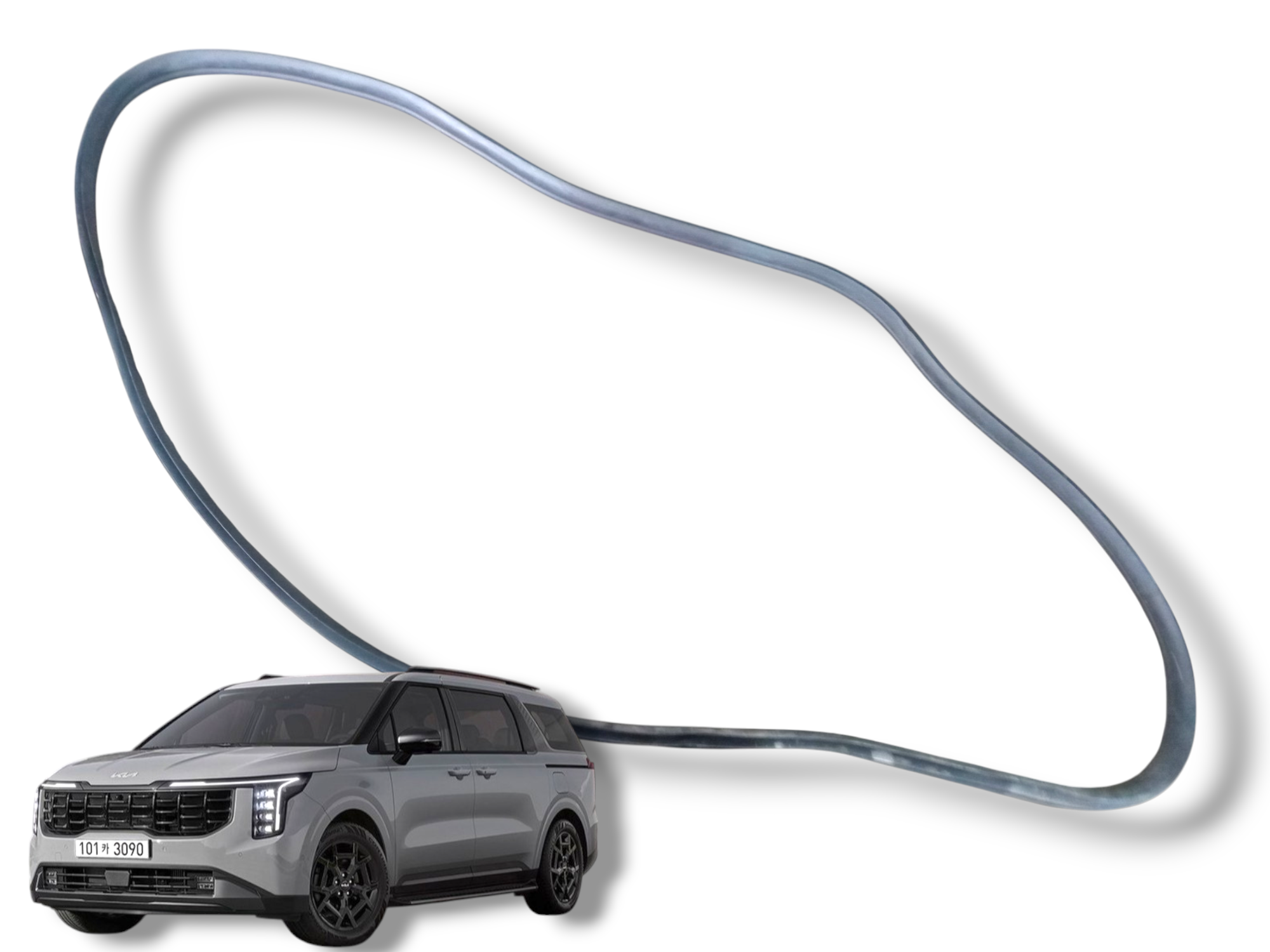 borracha vedação carroceria dianteira esquerda Kia Carnival