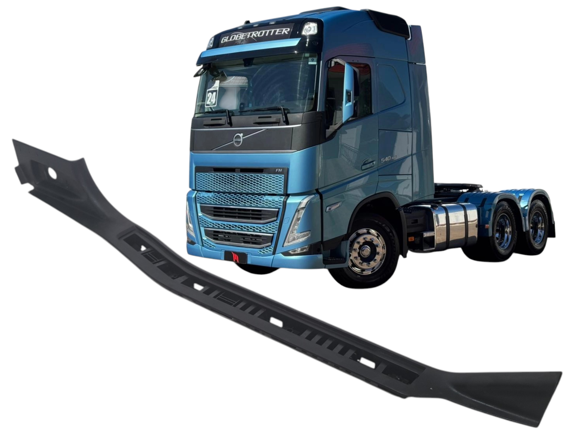 Moldura soleira porta esquerda Volvo FH 540 2024 Com detalhe