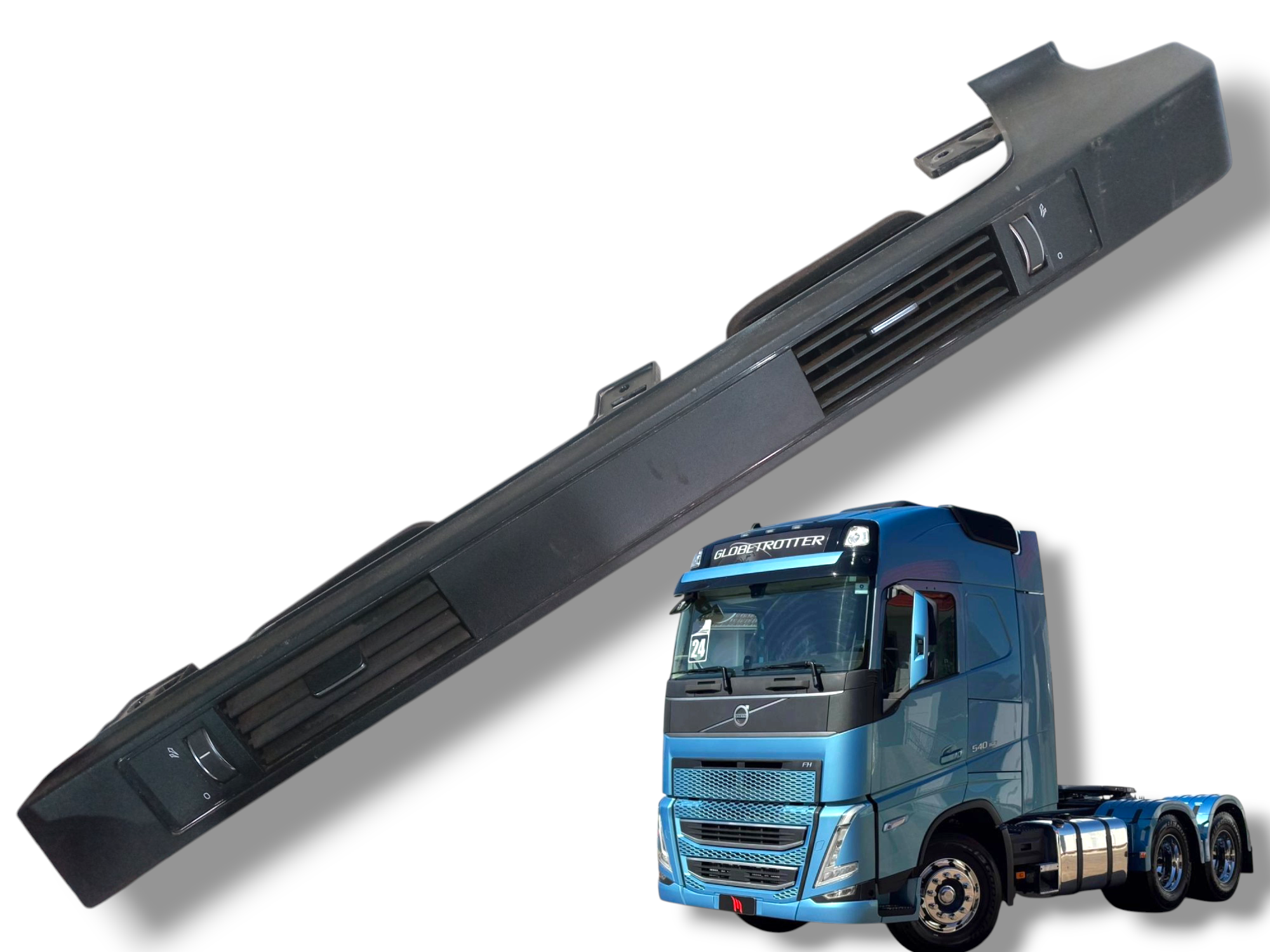 moldura central painel difusor Volvo FH 540 2024 2025