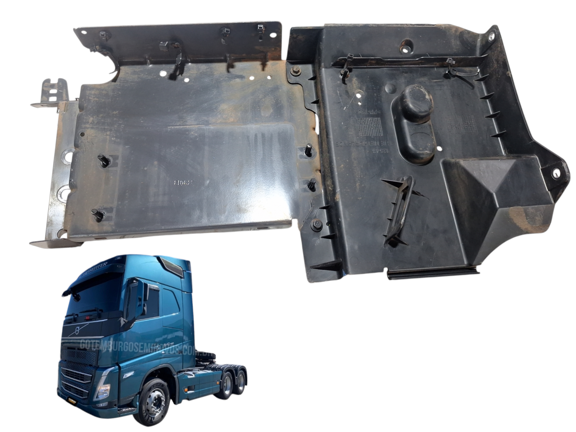 placa suporte traseiro volvo fh 540 2024 22253409 original