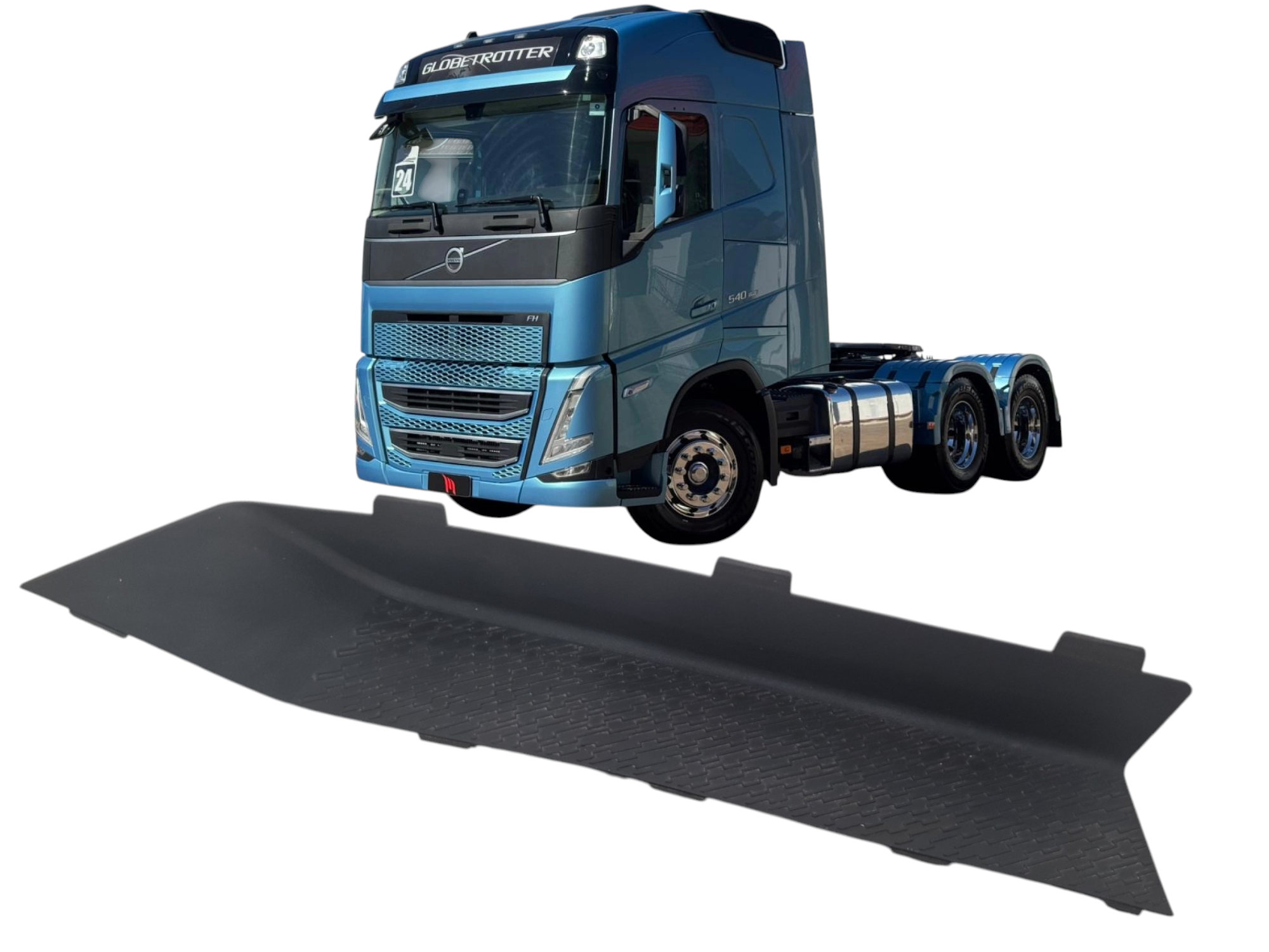 Tapete interno acamamento borracha ld esq Volvo FH 540 2024