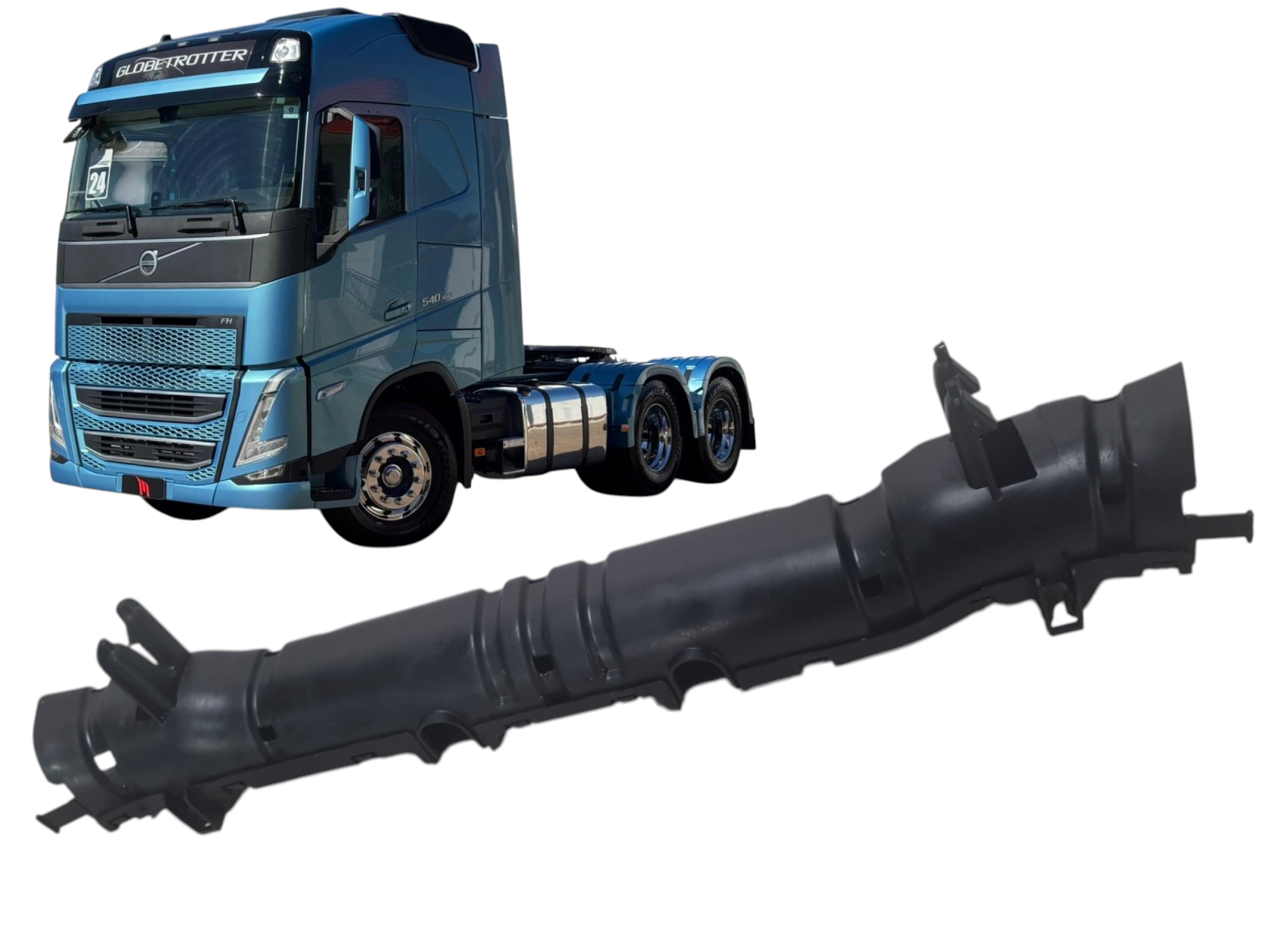 Proteçao guia de cabos eletricos Volvo FH 540 ano 2024