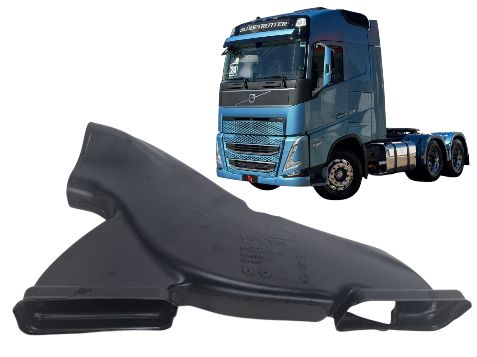 Duto de ar aquecimento da cabine esq Volvo FH 540 ano 2024