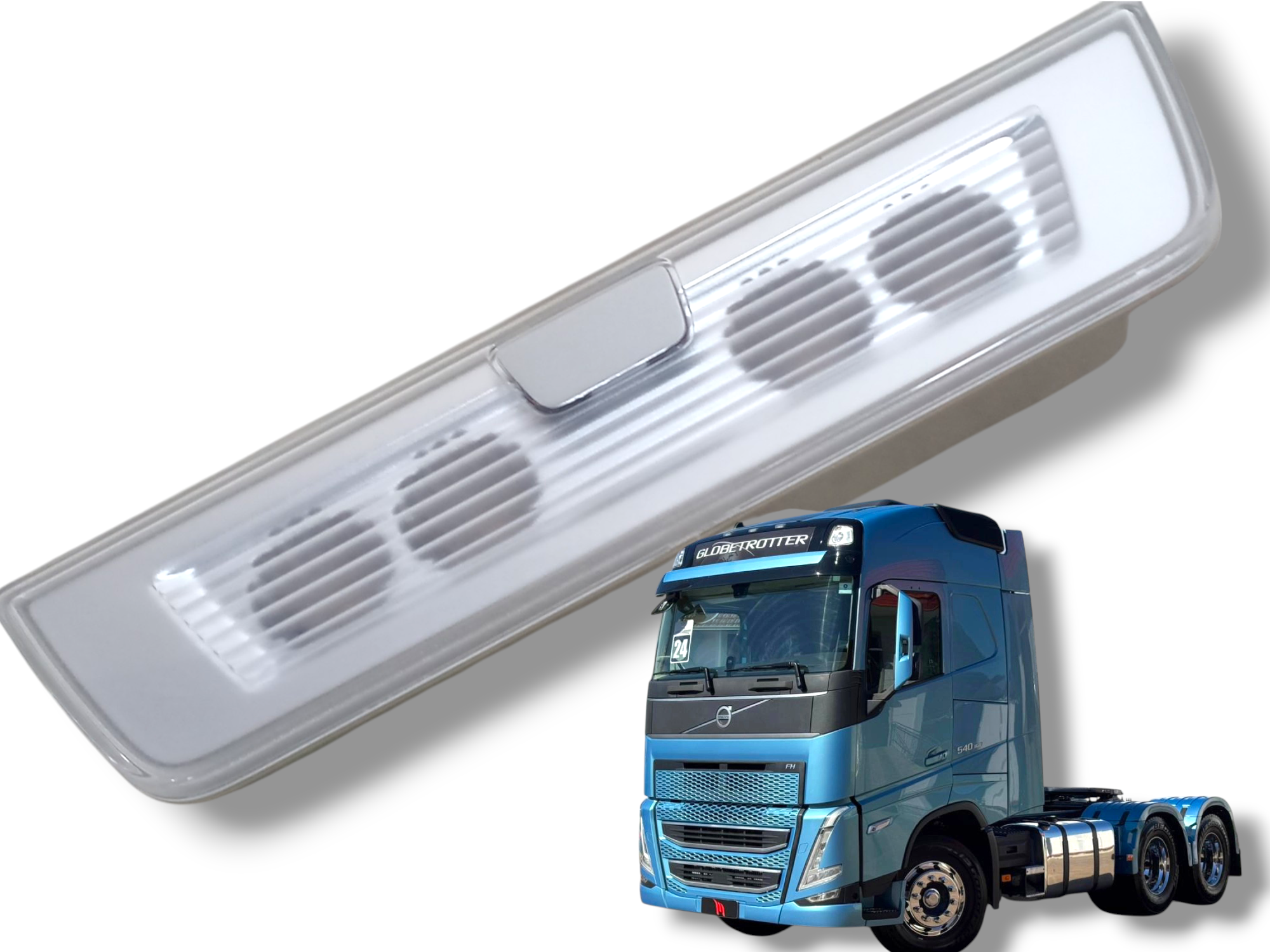 luz interna cabine cortesia Volvo FH 540 2024 2025 23710845