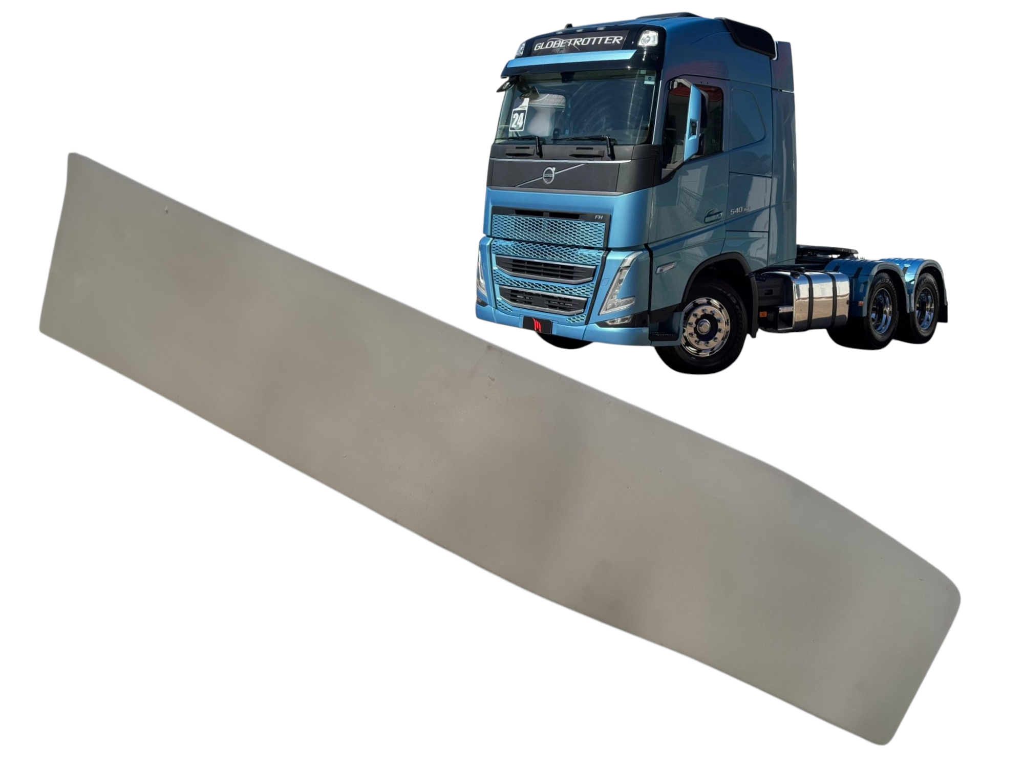 Acabamento lateral esq teto cabine Volvo FH540 2024 Detalhes