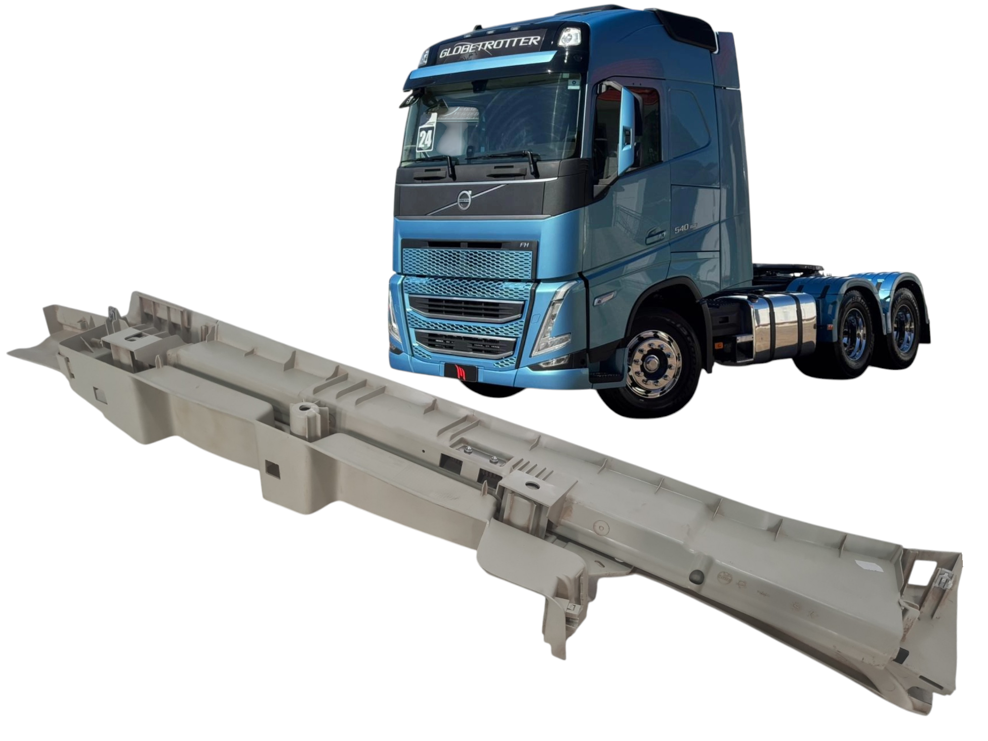 Reforço e acabamento int teto Volvo FH540 ano 2024 Detalhes