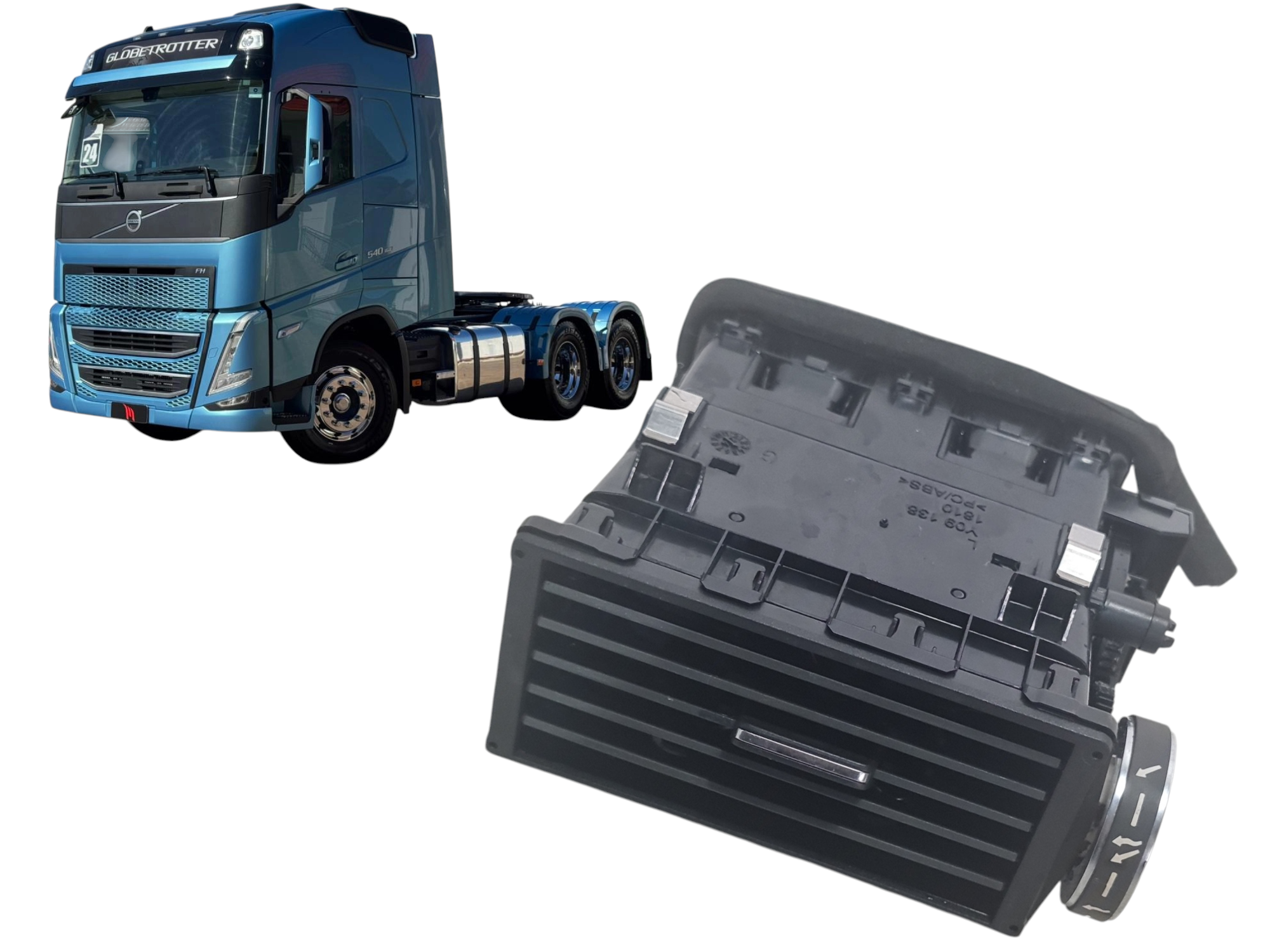 Difusor saida de ar lado esquerdo painel Volvo FH 540 2024