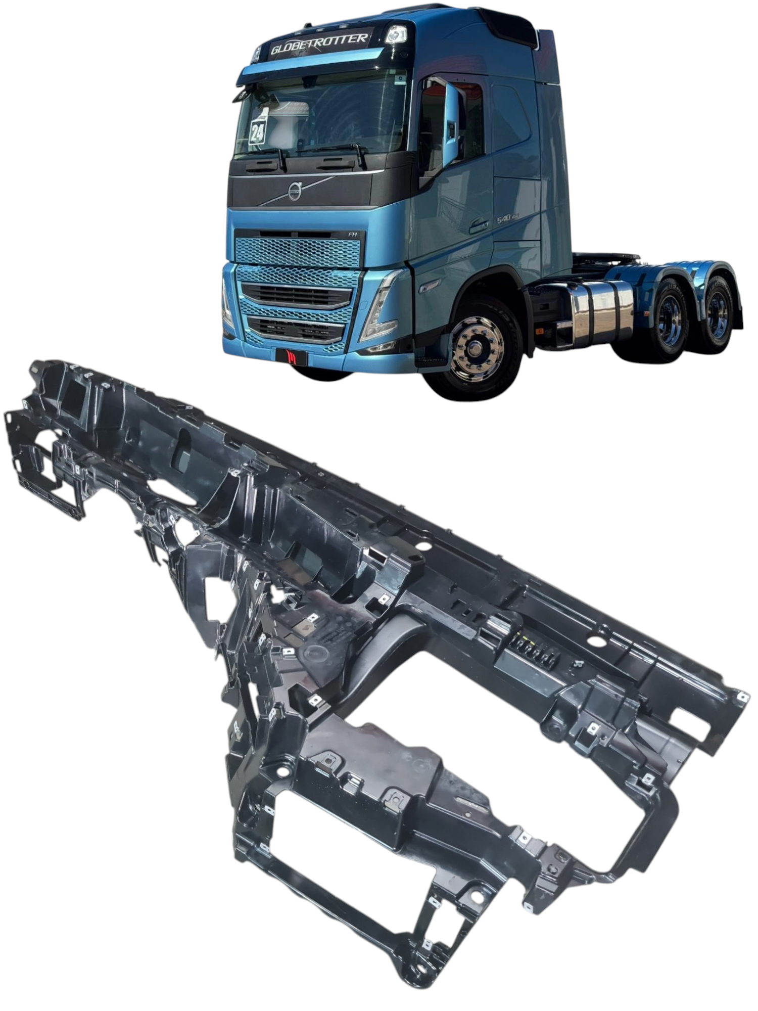 Suporte painel instrumentos ld esq Volvo FH540 2024 detalhes