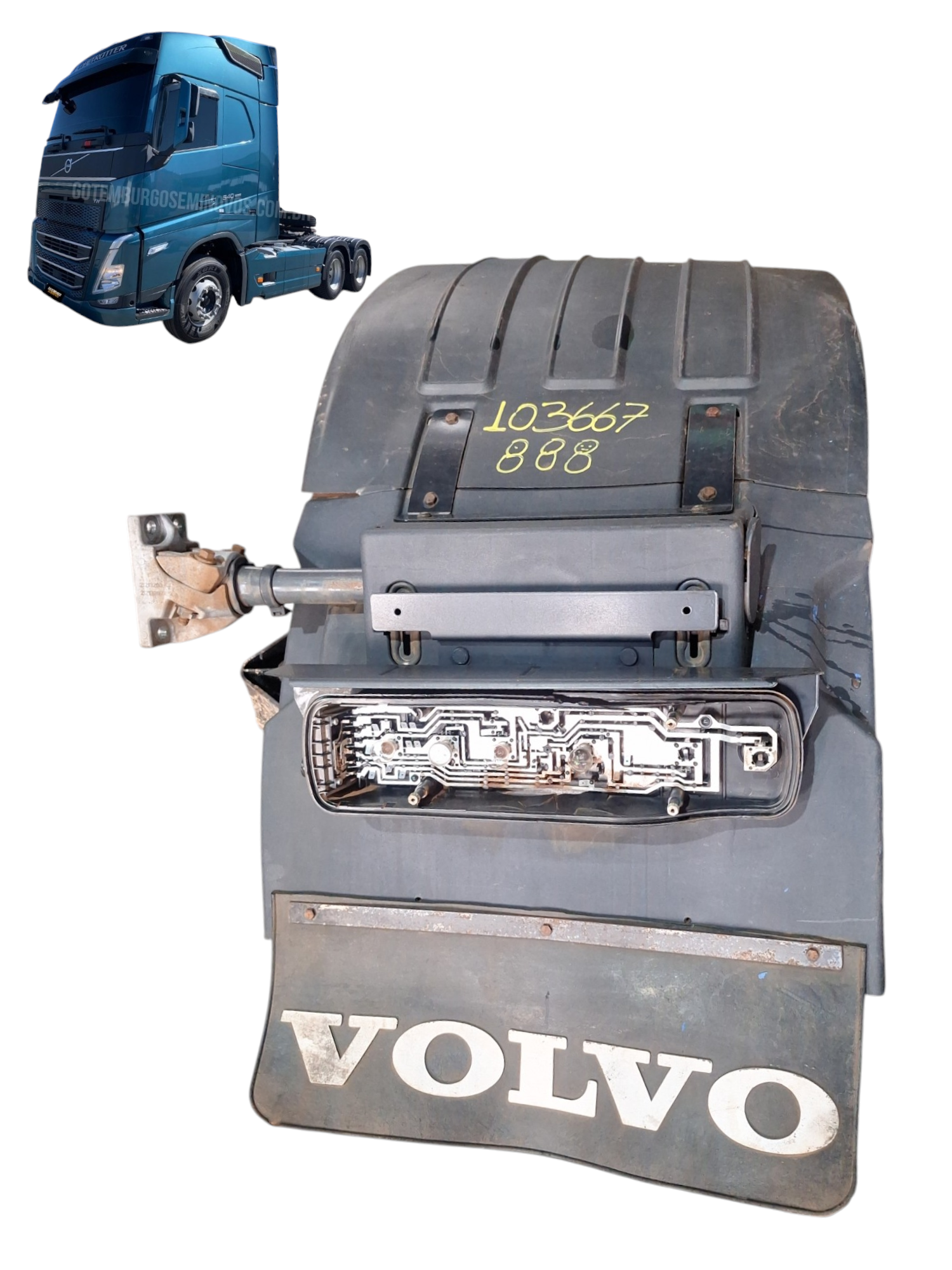 conjunto paralama traseiro volvo fh 540 ano 2024 original