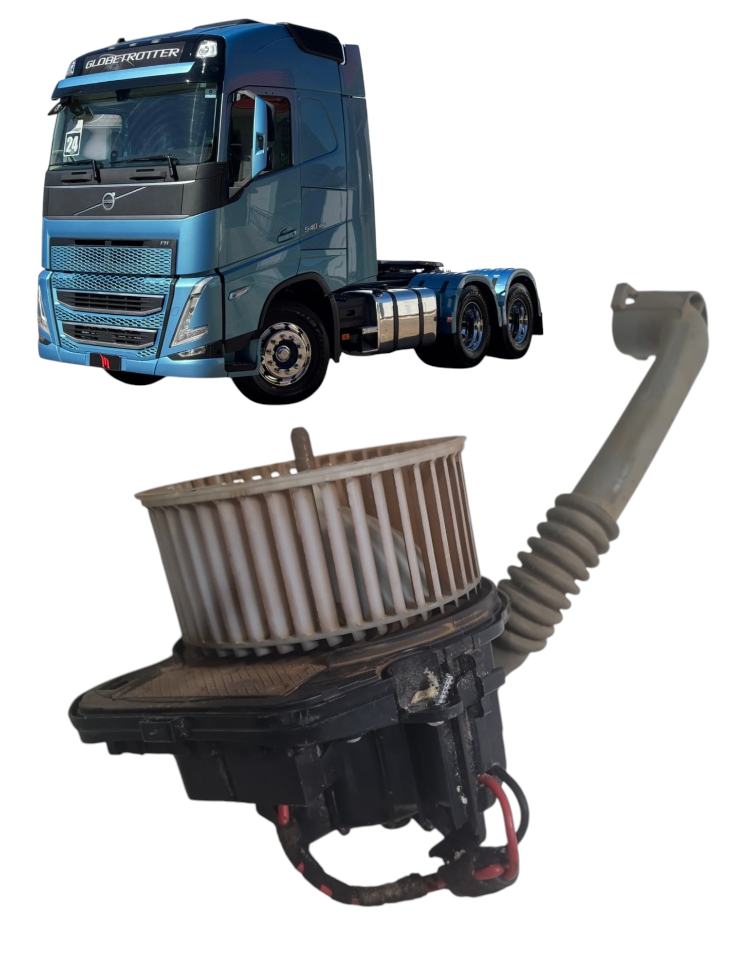 Motor do ventilador interno da cabine Volvo FH 540 ano 2024