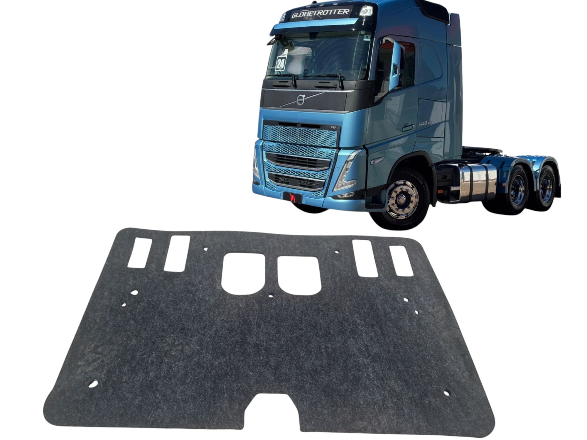 Forro carpete do bau da cabine inferior Volvo FH540 ano 2024