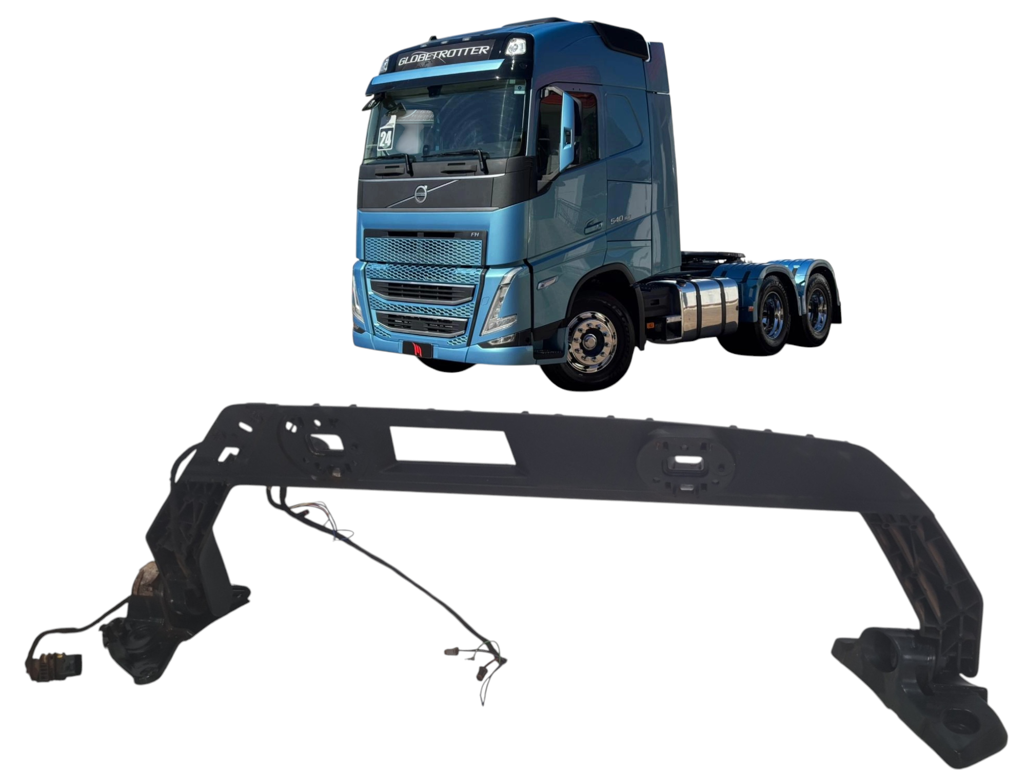 Suporte retrovisor esq e motor rebatimento Volvo FH540 2024
