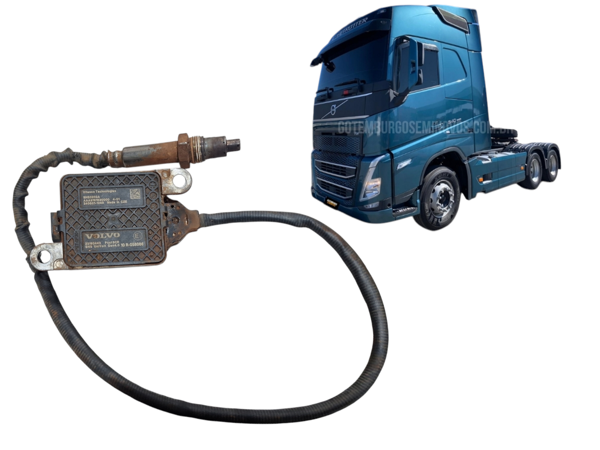 sensor nox caminhao volvo fh 540 ano 2024 original 23193443