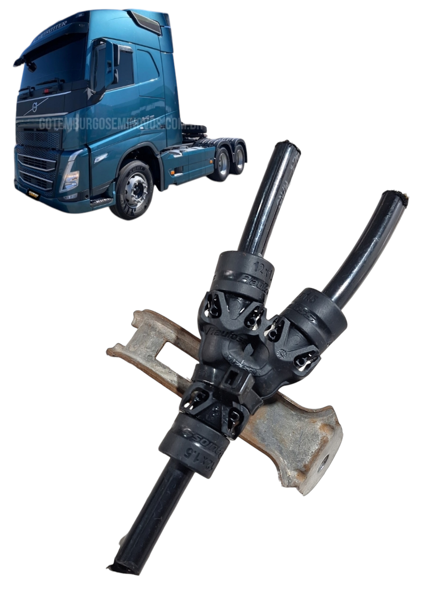 suportes mangueiras de ar chassi volvo fh 540 2024 original
