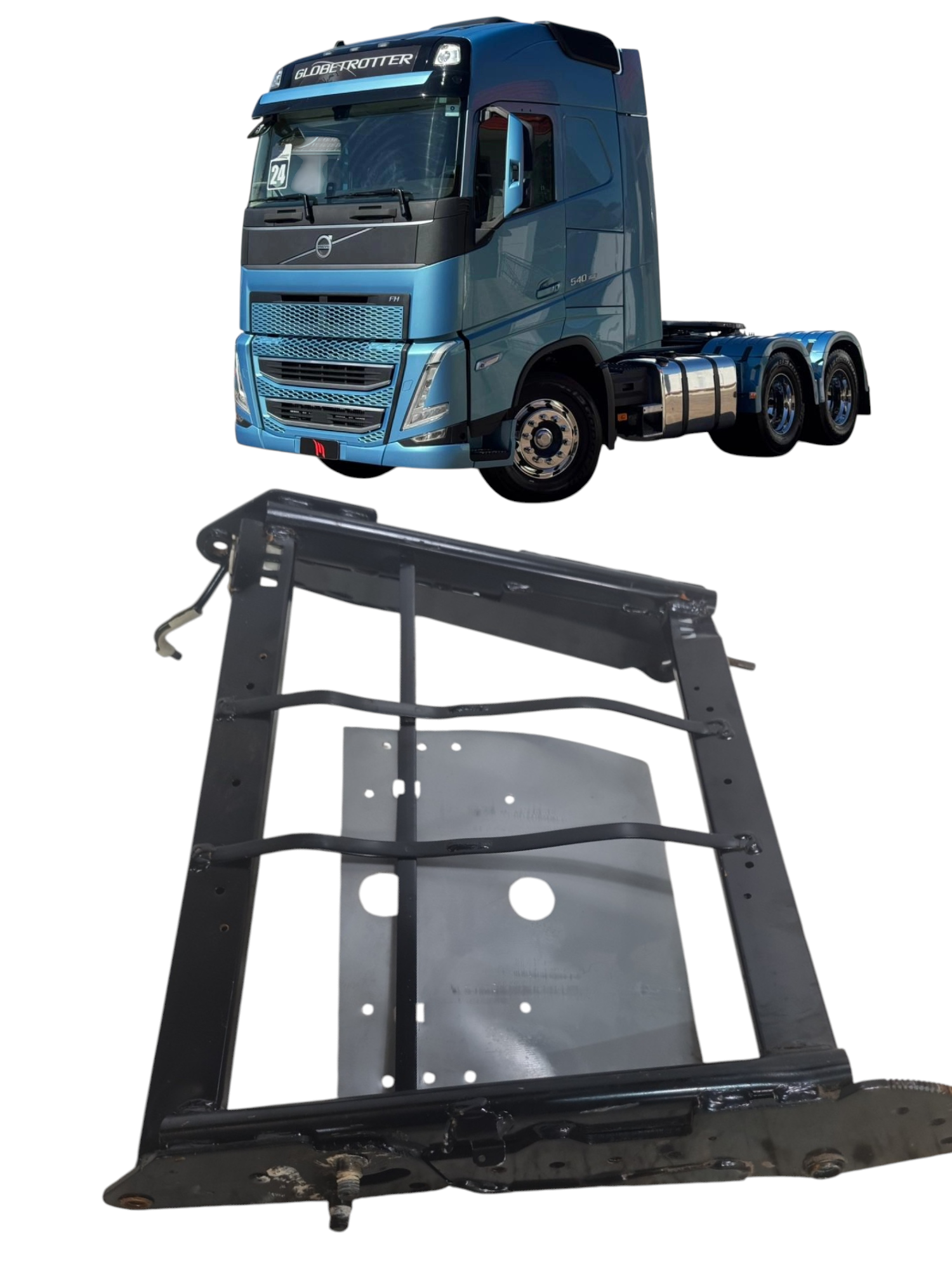 Estrutura do  assento do banco passageiro Volvo FH540 2024