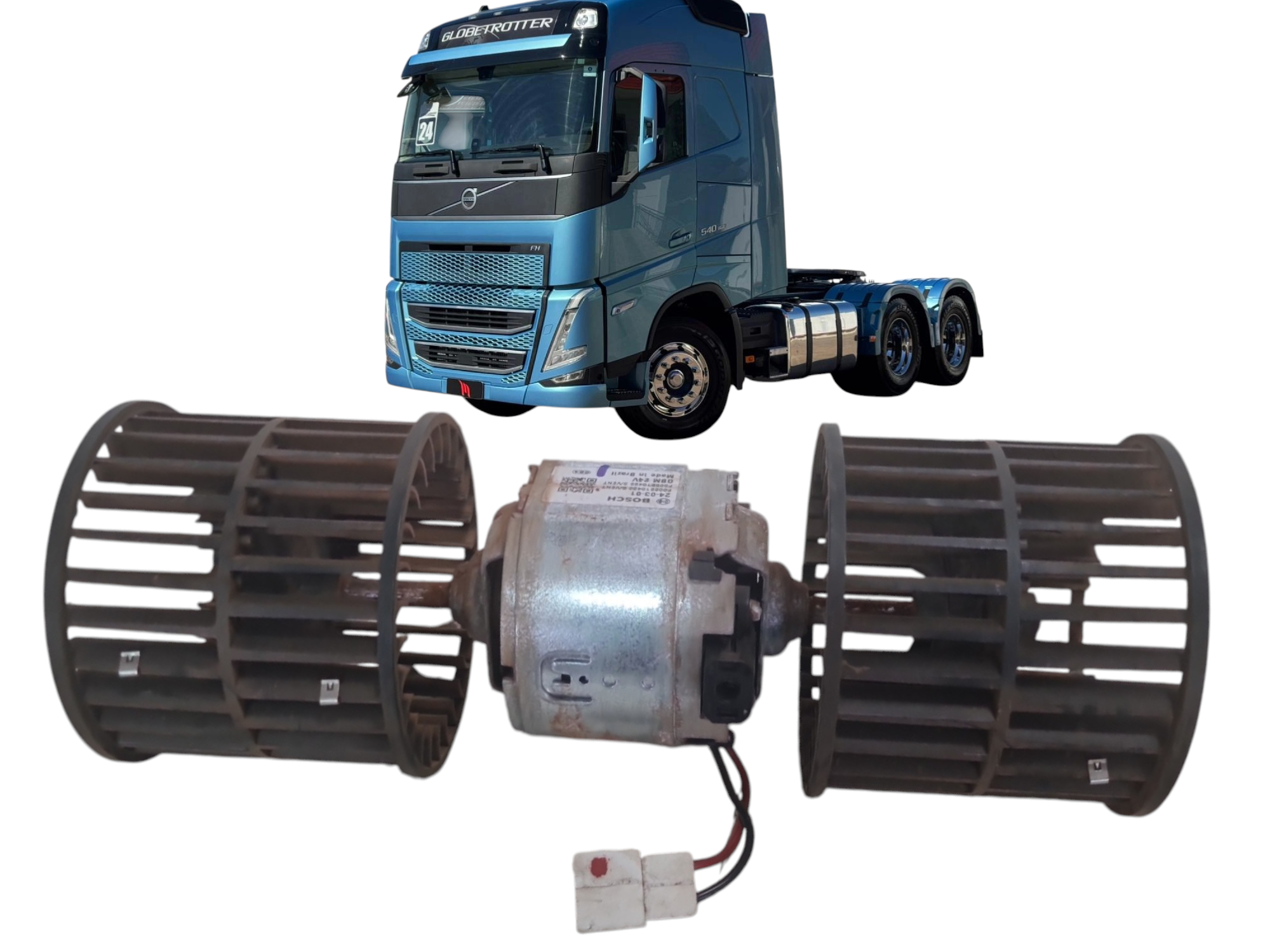 Motor eletroventilador cabine Volvo FH 540 2024 F006B10422