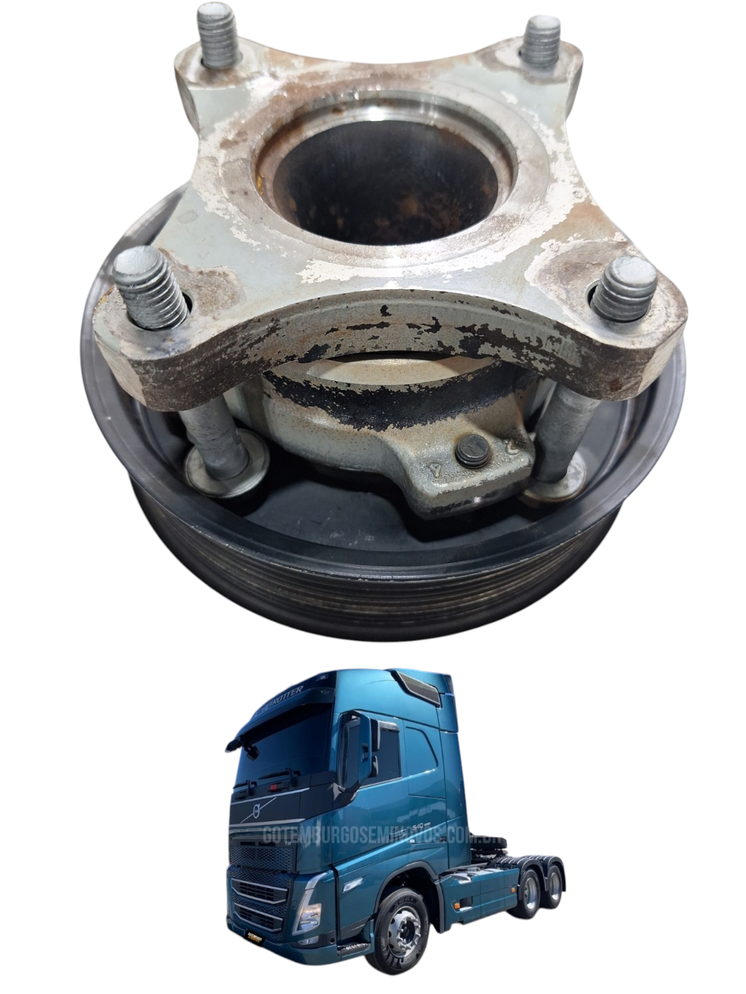 cubo e polia ventilador volvo fh 540 2024 20872502 original