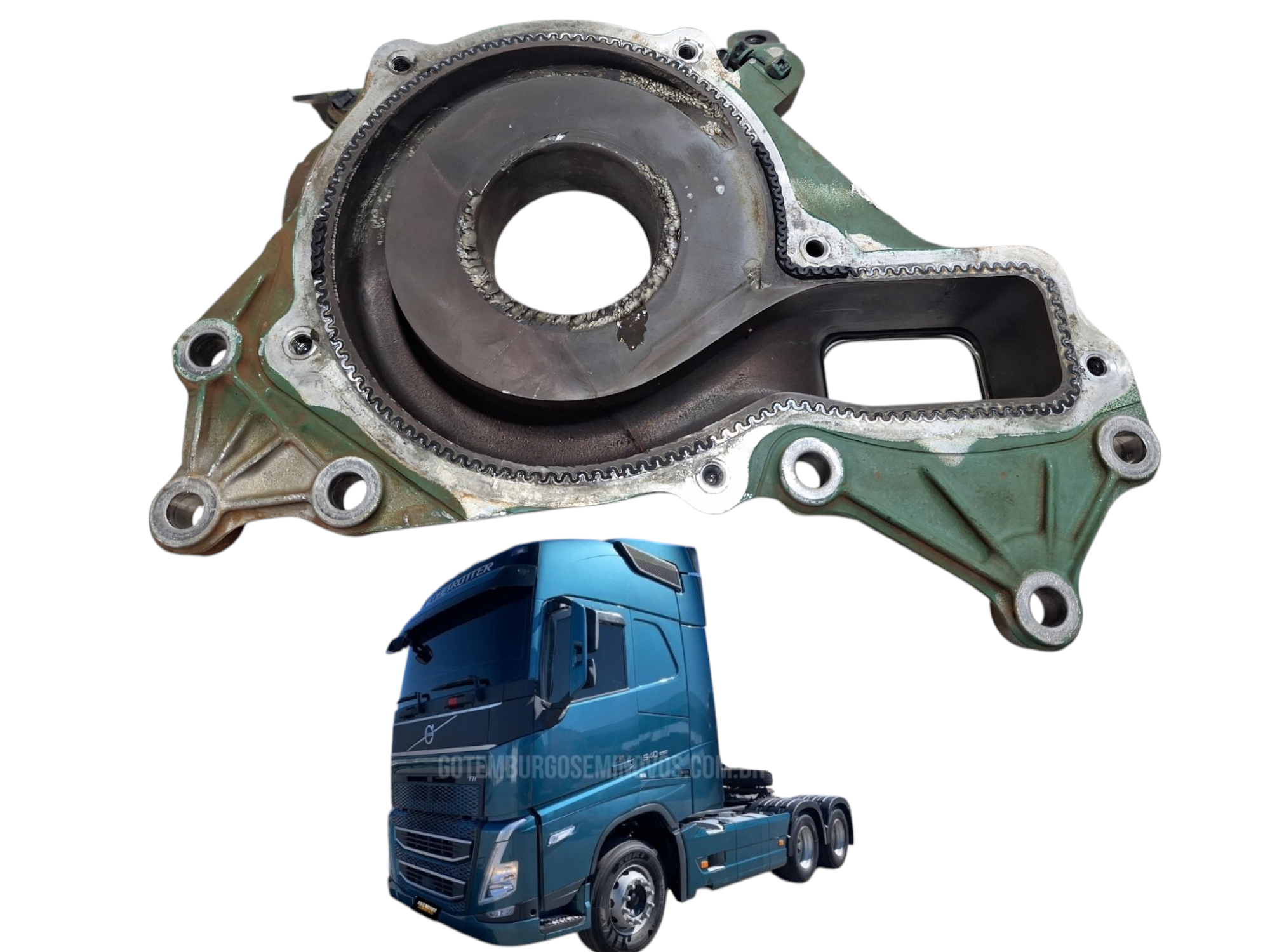 carcaça traseira bomba de agua volvo fh 540 2024 23975678