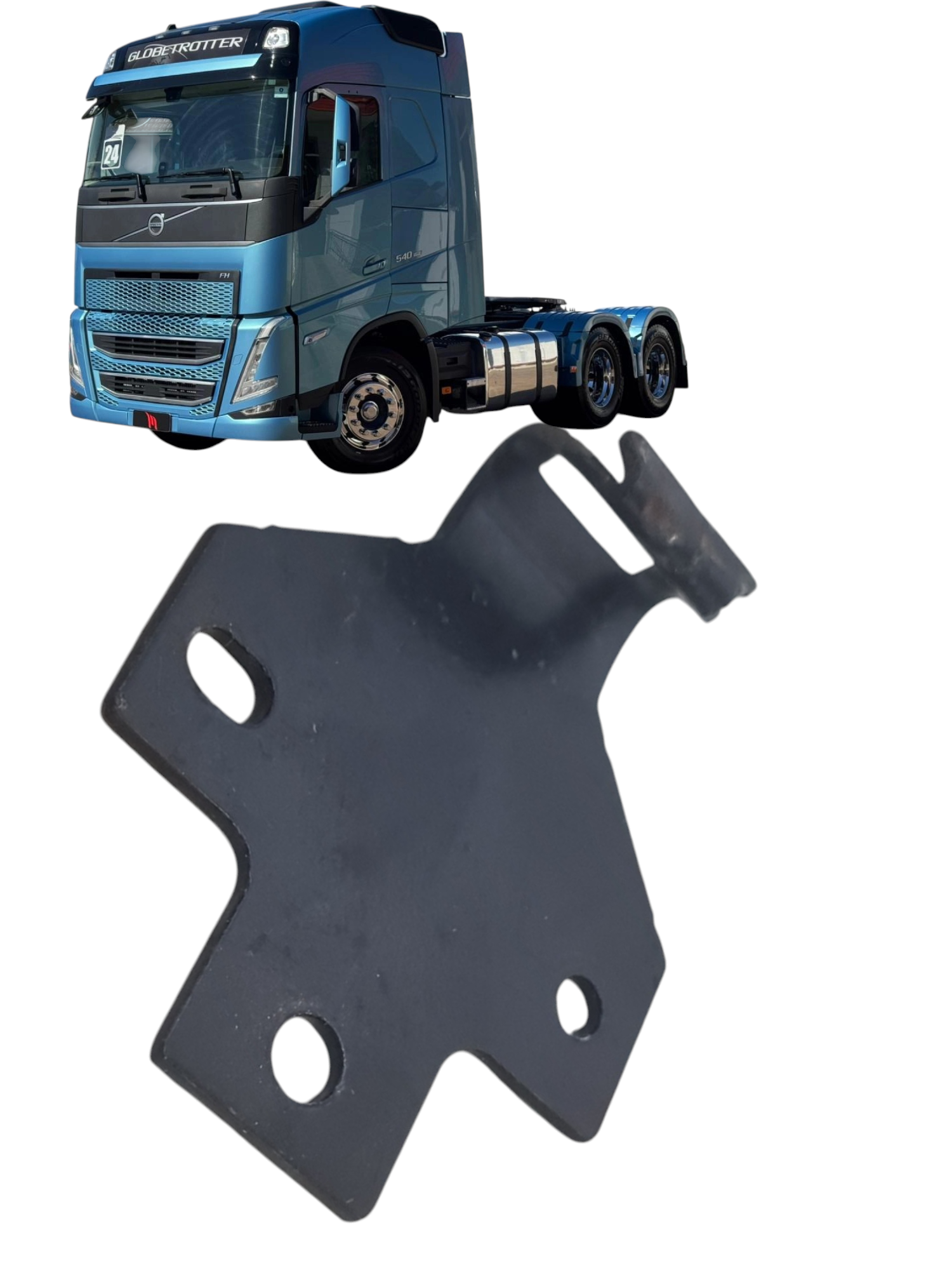 Base da trava fechamento caixa geladeira Volvo FH540 2024