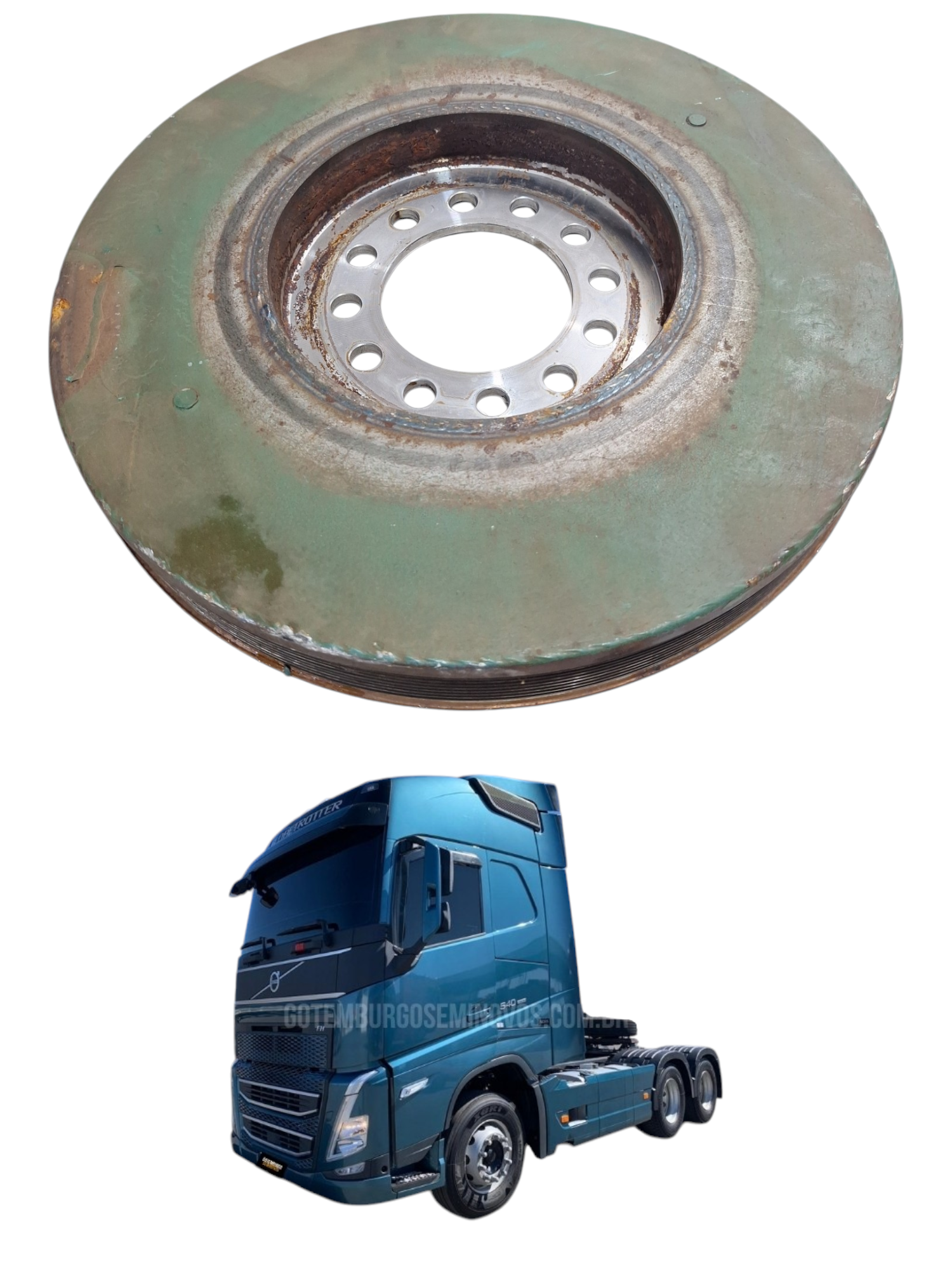polia anti vibratoria motor volvo fh 540 ano 2024 original