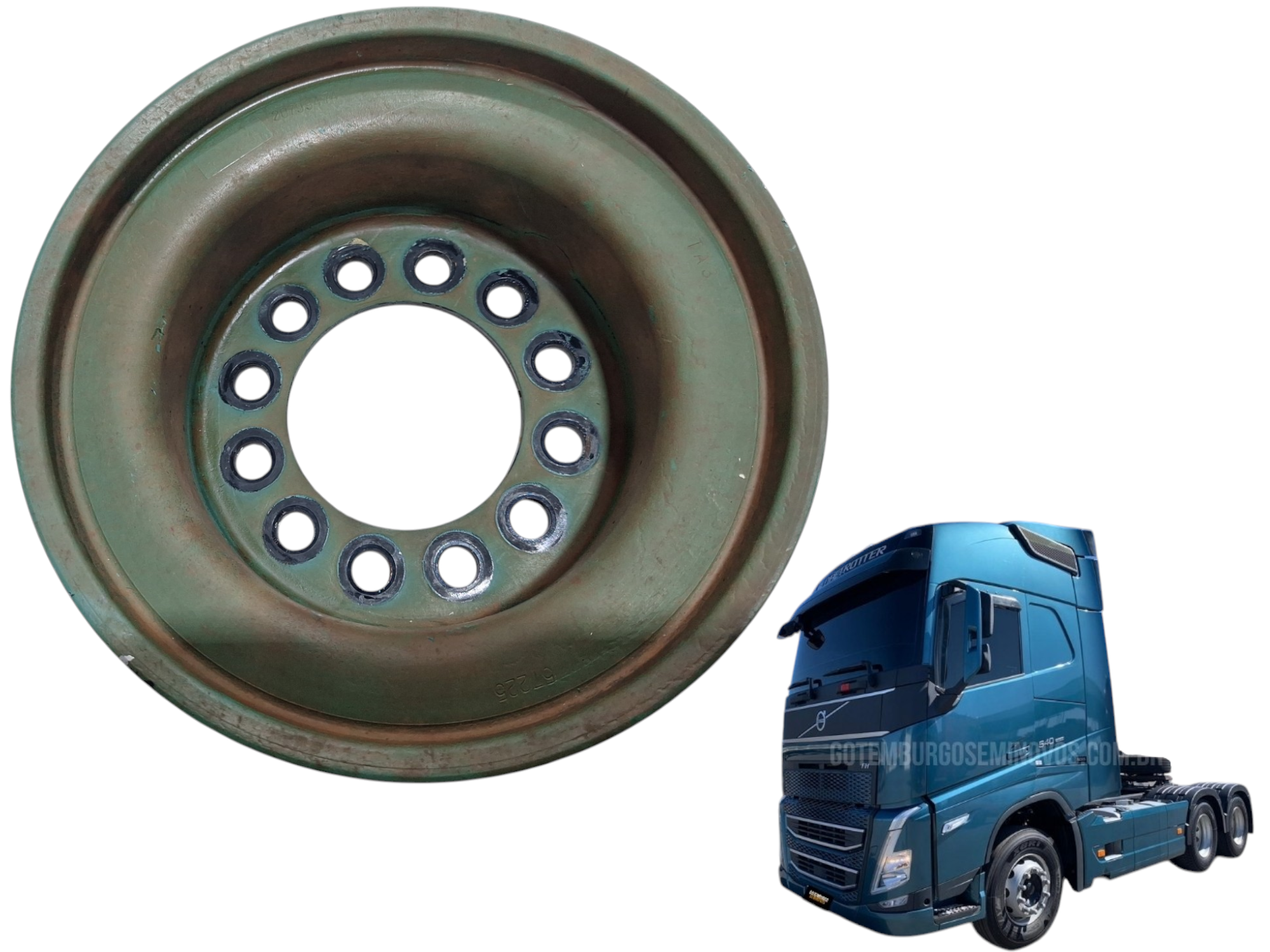 polia do virabrequim volvo fh 540 ano 2024 original