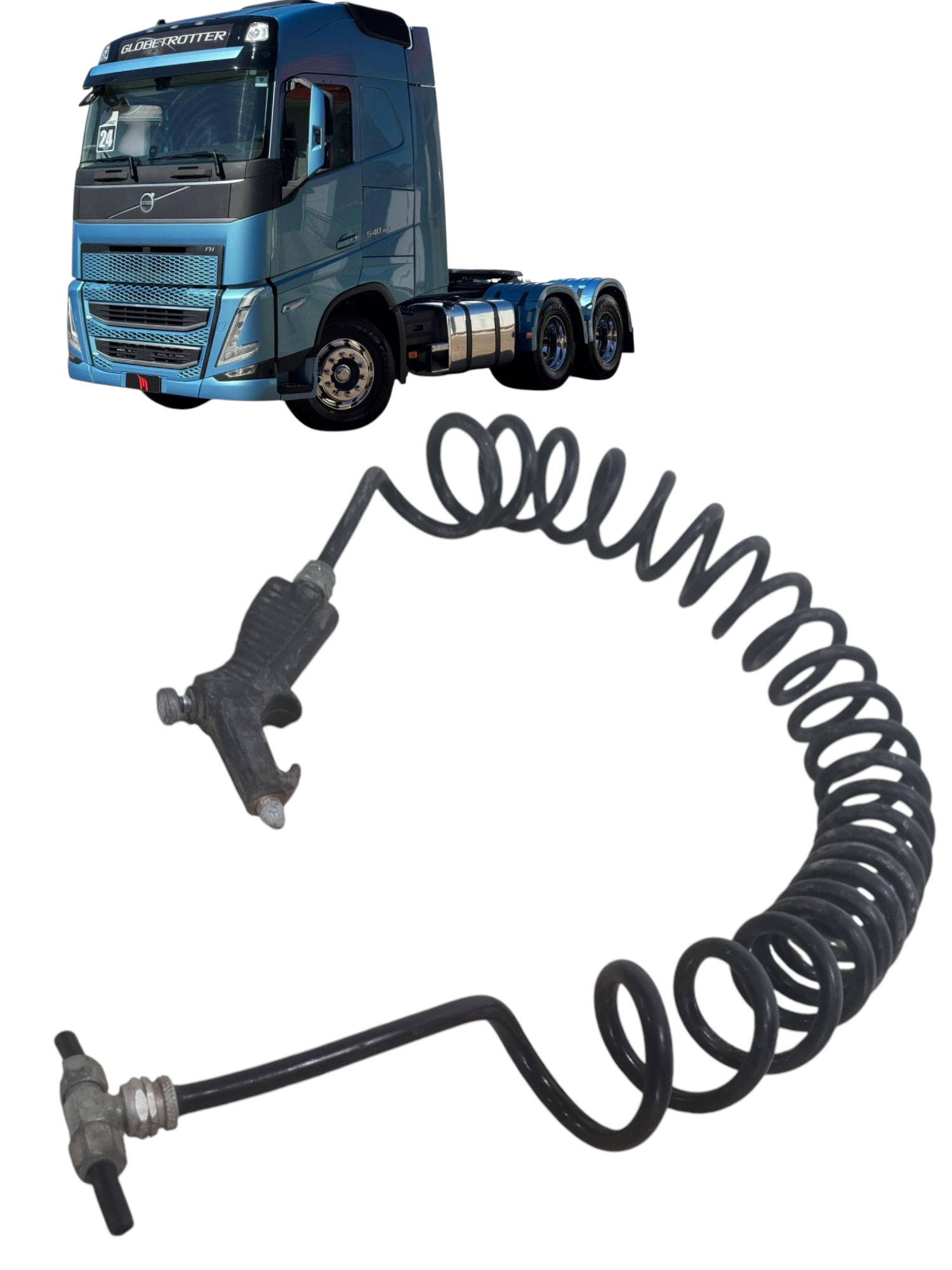 Mangueira espiral com bico limpeza cabine Volvo FH 540 2024