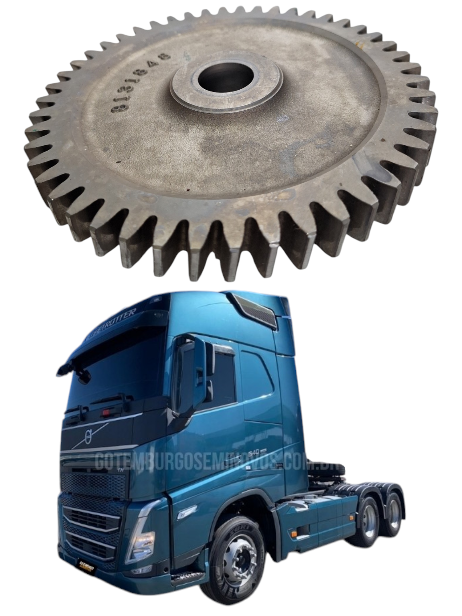 engrenagem compressor de ar volvo fh 540 ano 2024 original