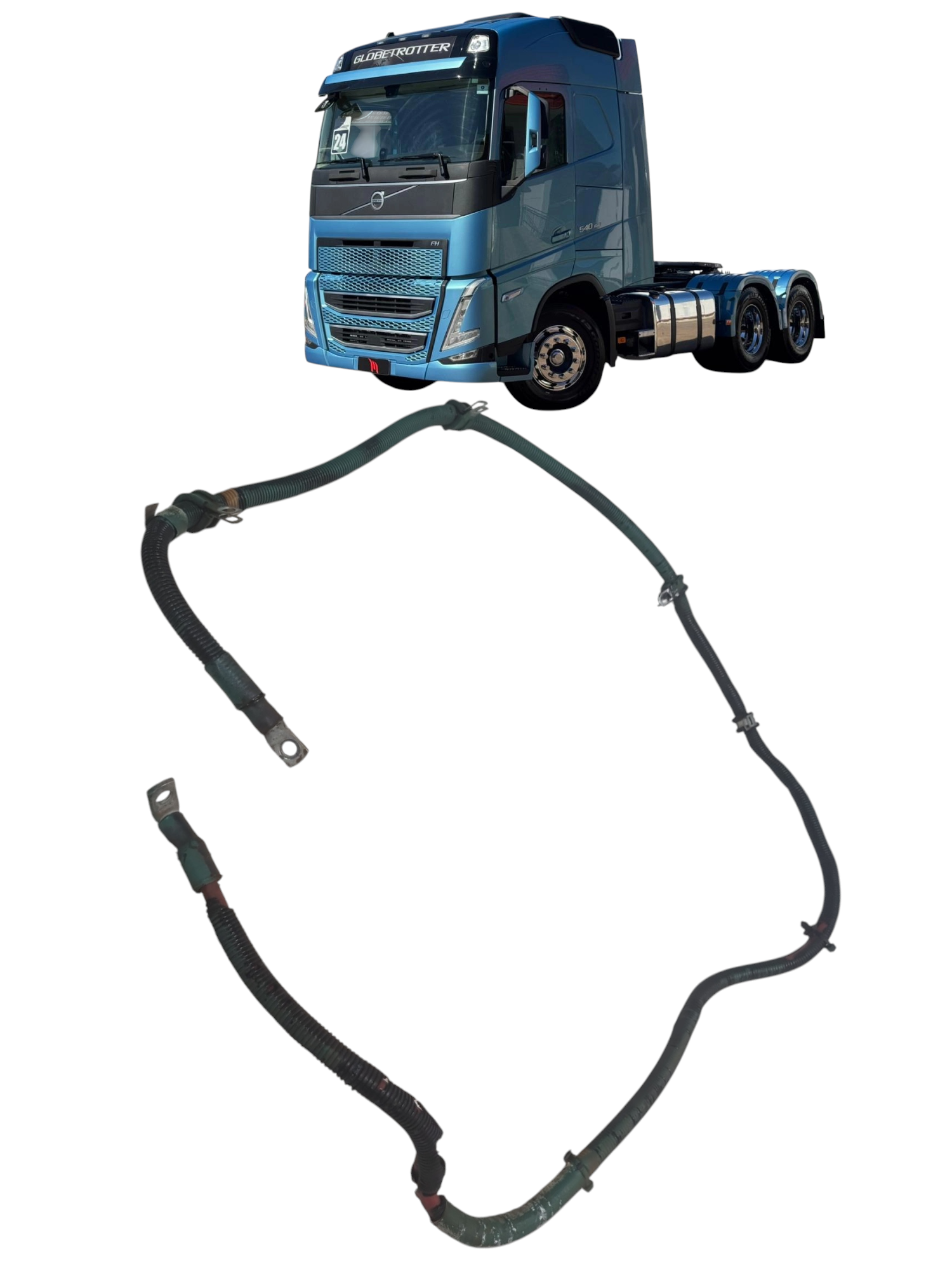 Cabo principal positivo da bateria Volvo FH 540 ano 2024