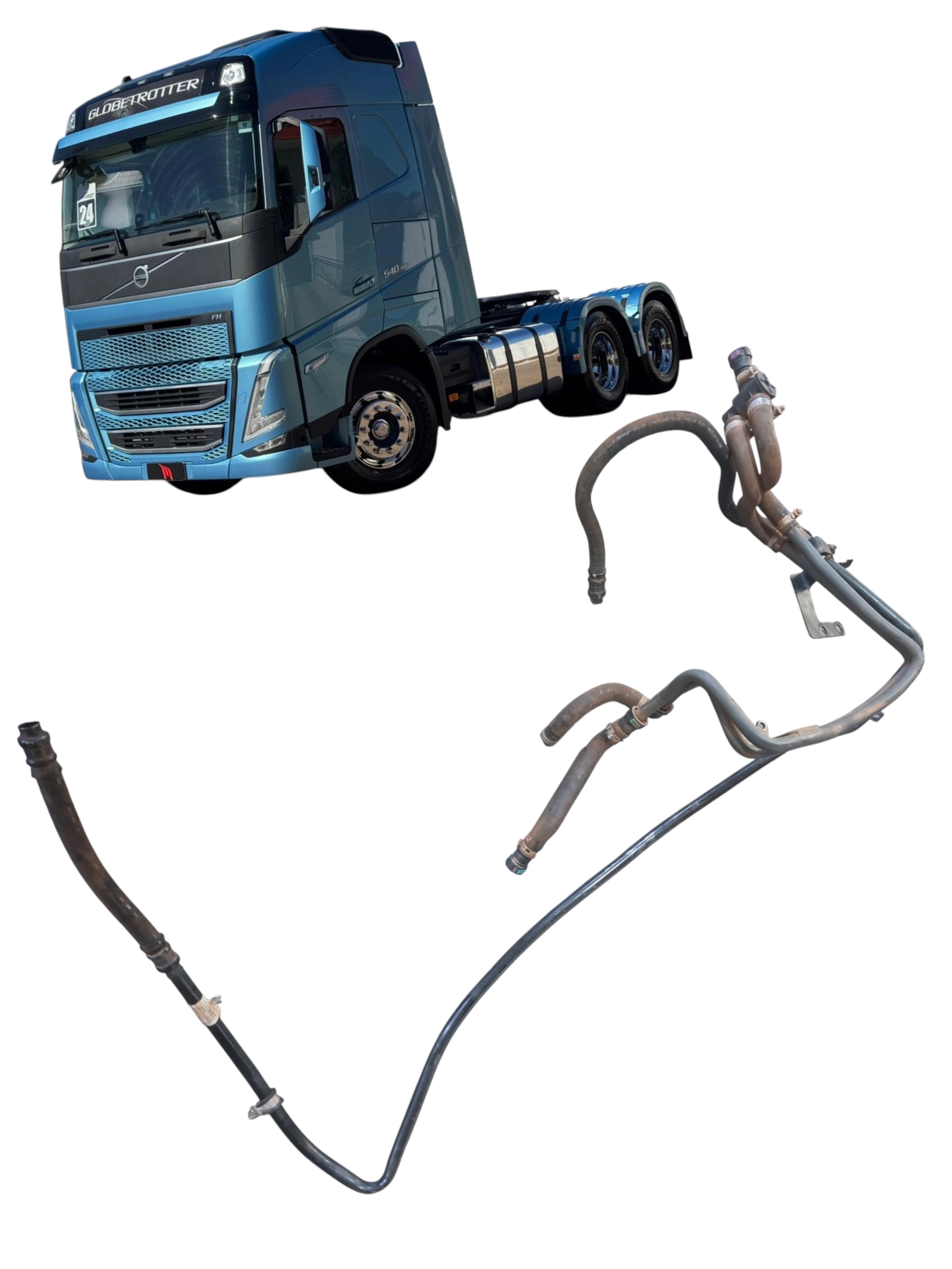 Mangueiras de aquecimento sistema Arla 32 Volvo fh540 2024