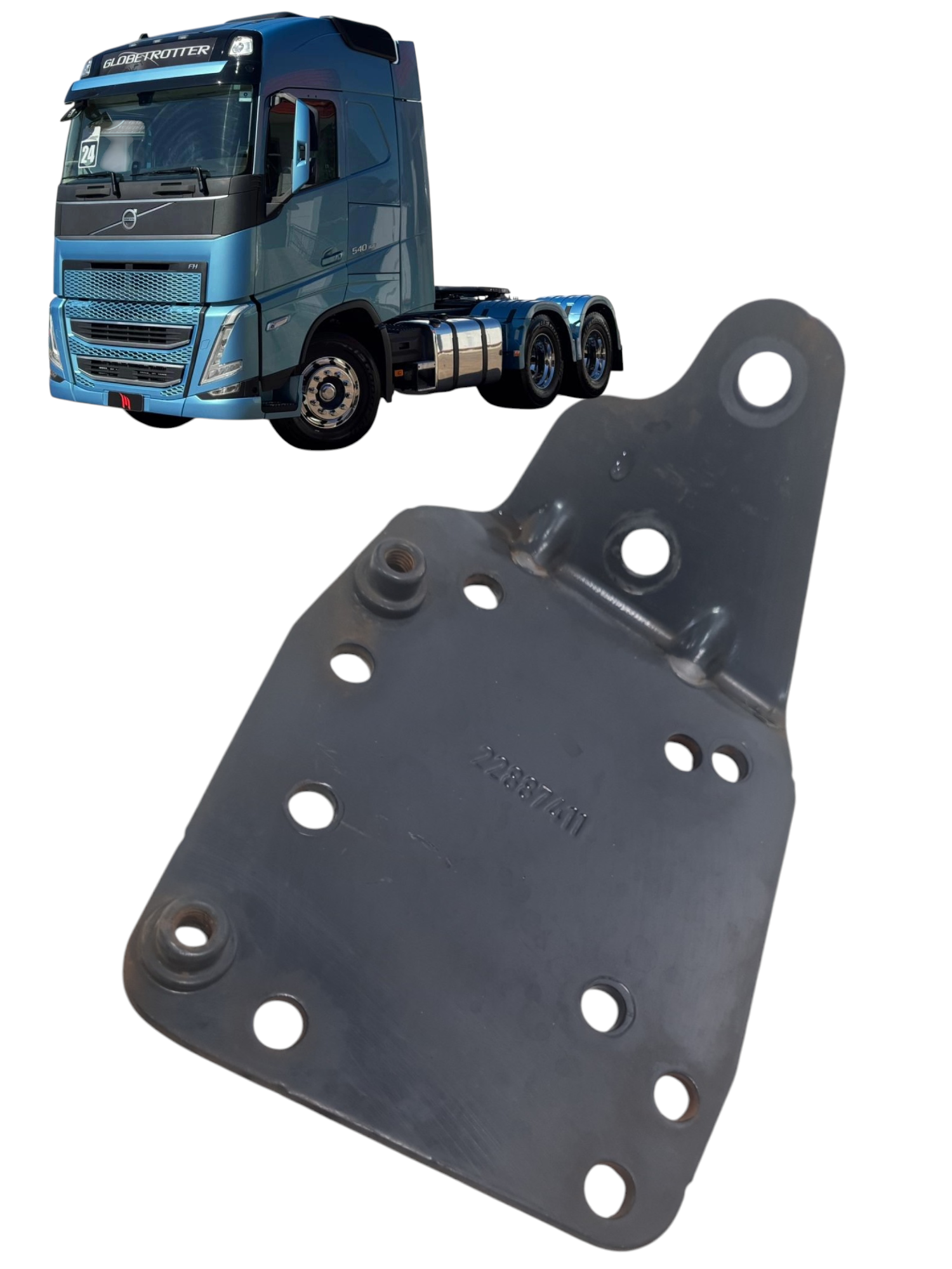 Suporte mangueira ar valvula Volvo FH 540 ano 2024 22887411