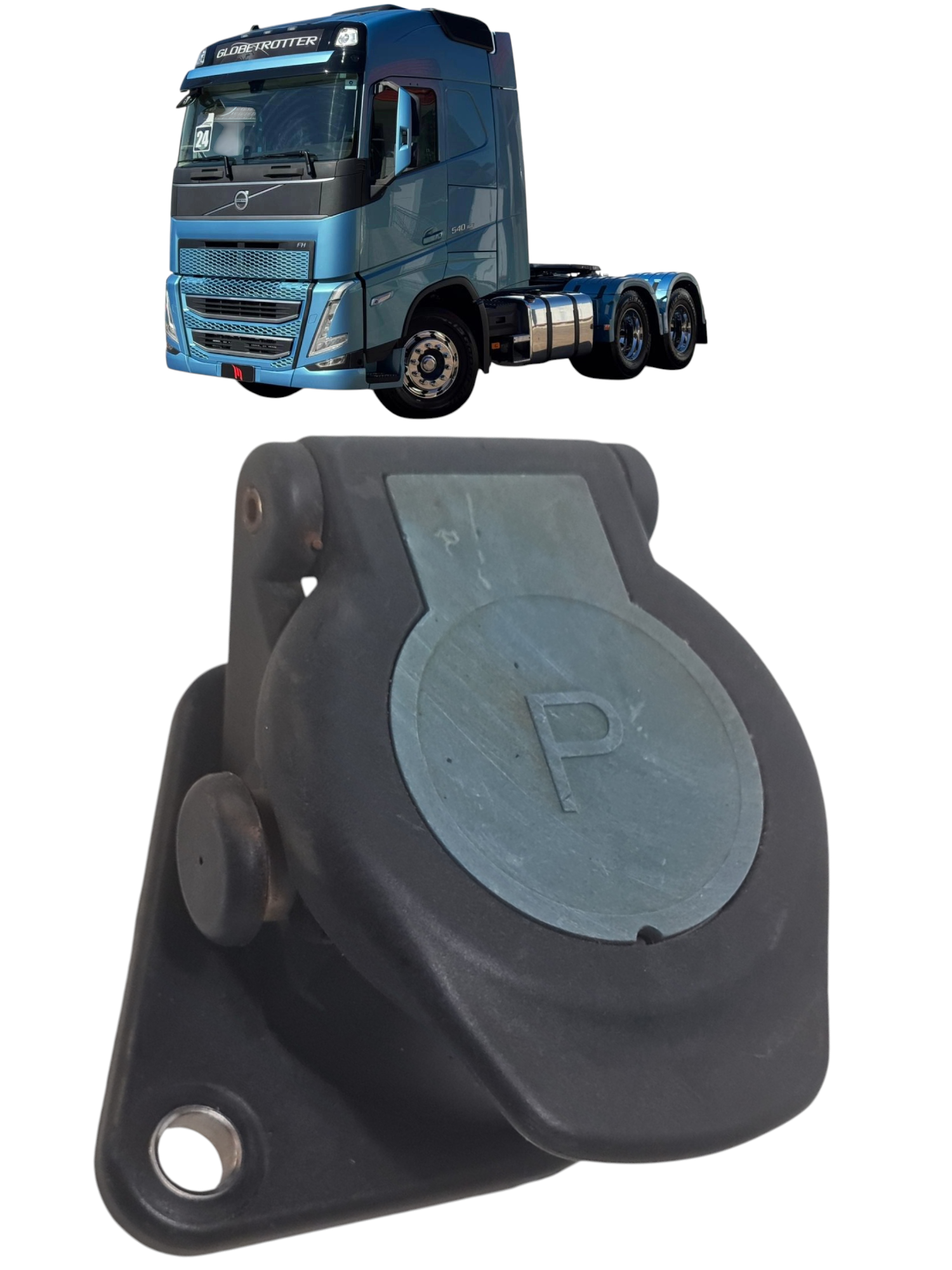 Tampa suporte protetor de tomada Volvo FH540 ano 2024 026442