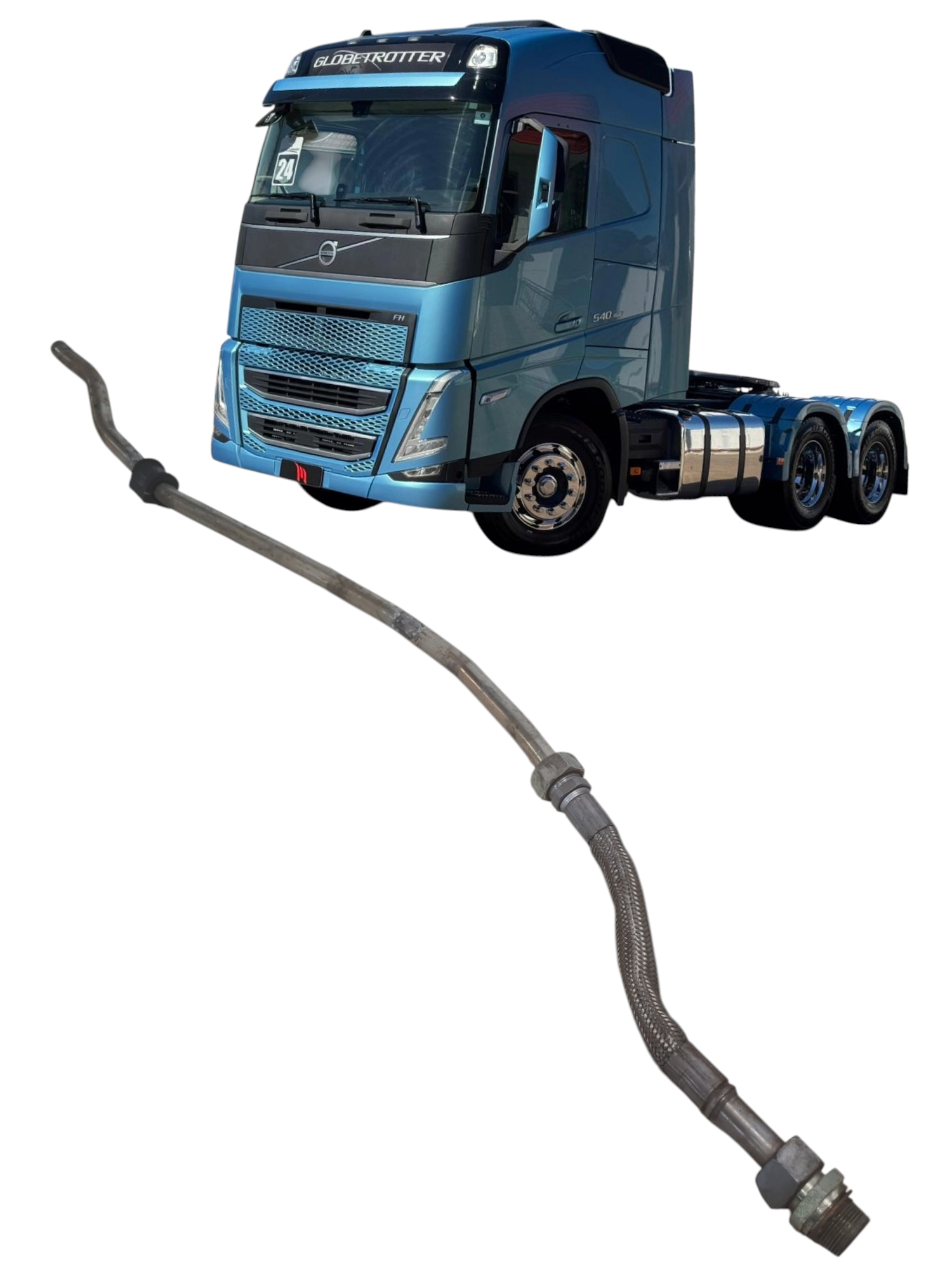 Tubo e mangueira flexivel do compressor Volvo fh540 ano 2024
