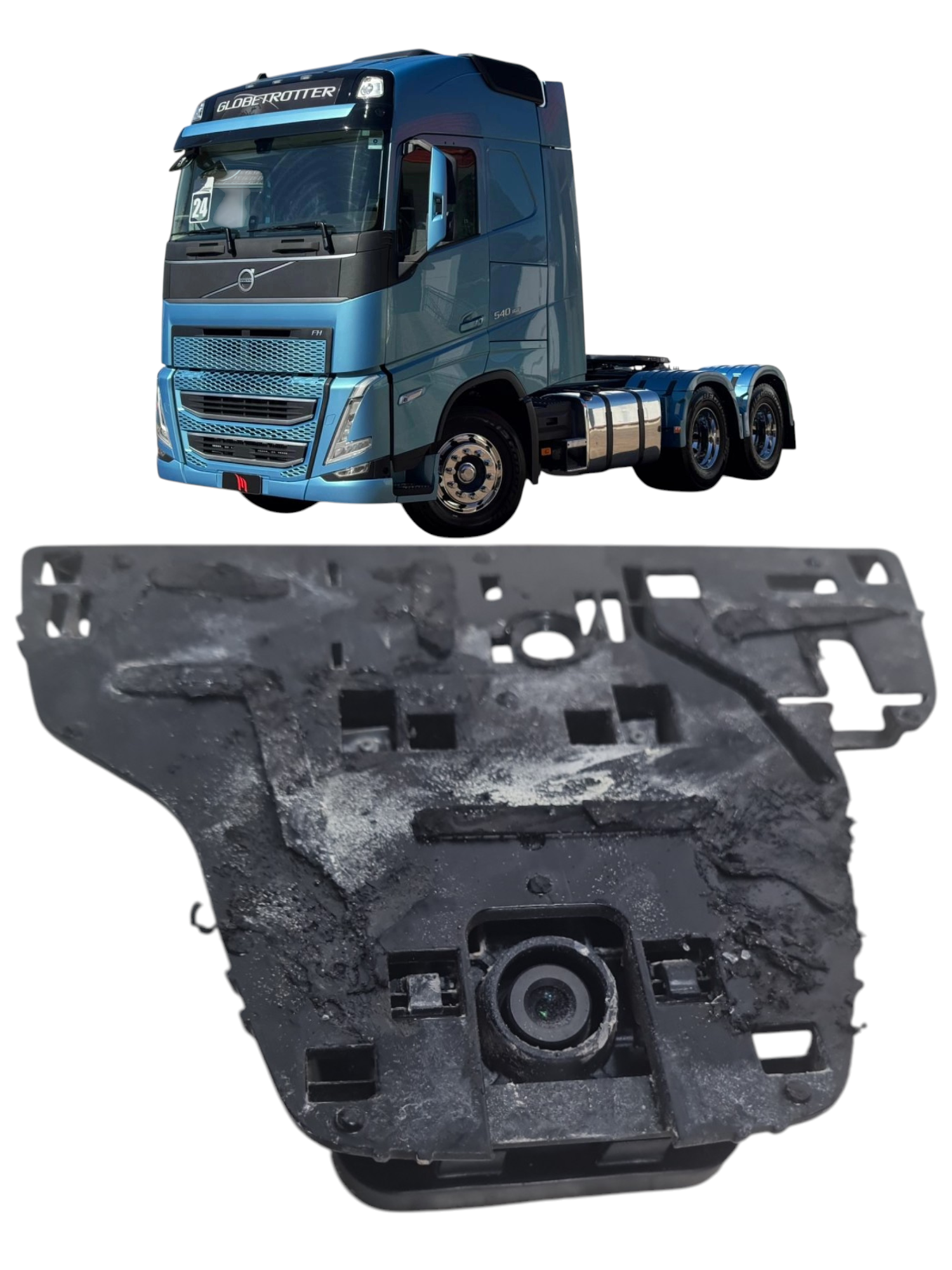 Camera monitoramento pisca e leitor faixas Volvo FH 540 2024
