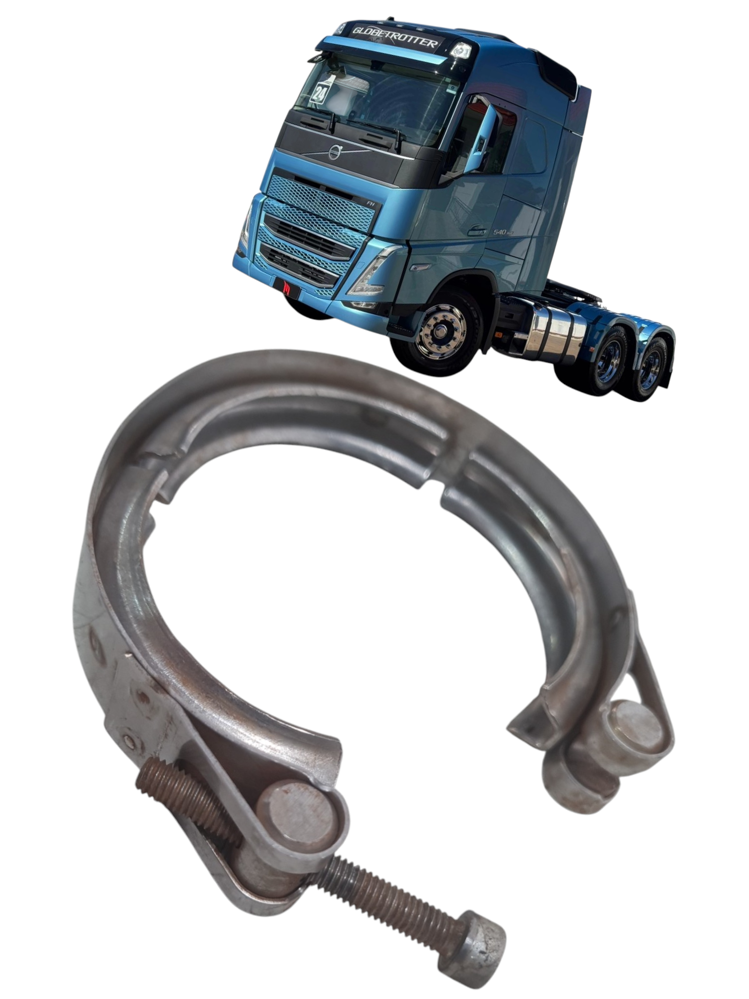 Abraçadeira da mangueira intercooler Volvo Fh 540 ano 2024