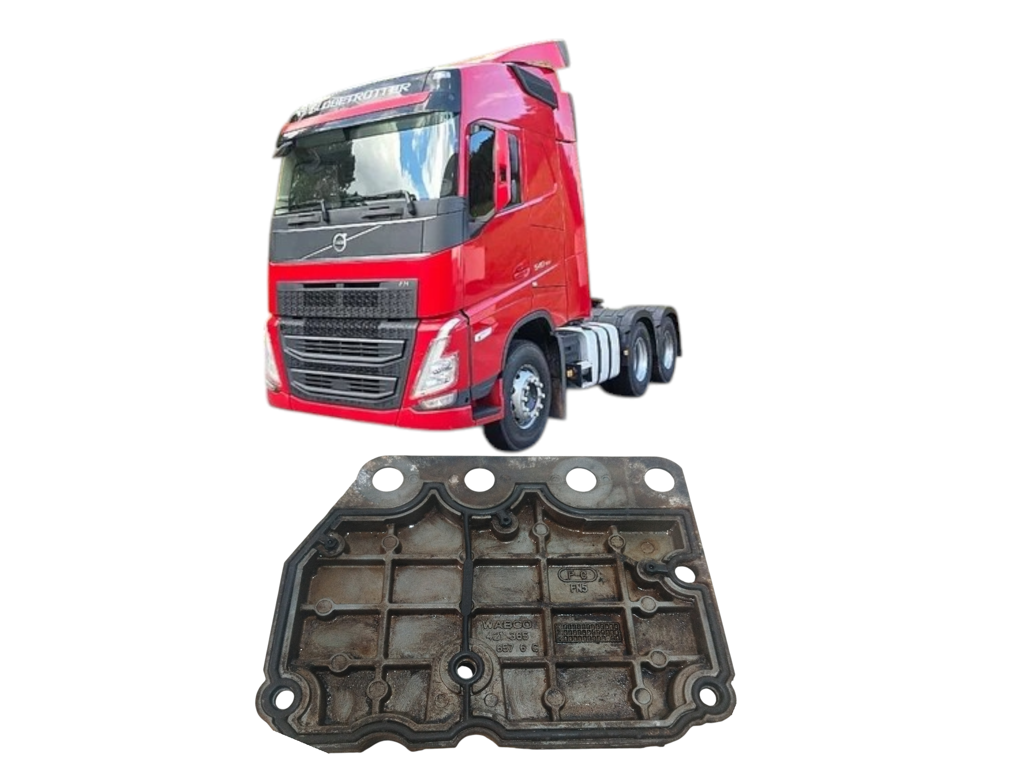 Tampa sup carcaça atuador marchas cambio Volvo FH540 2024