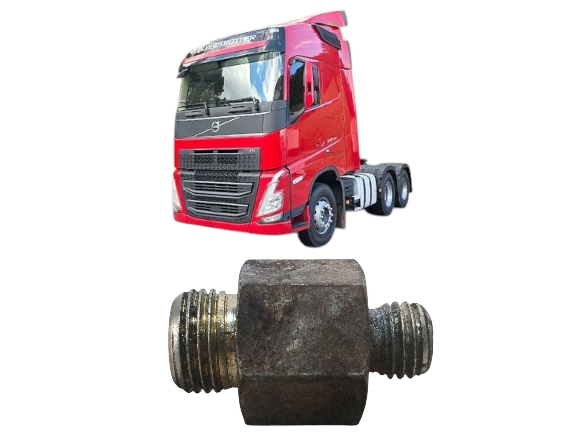 Conector mecanico com dupla rosca macho Volvo FH540 ano 2024